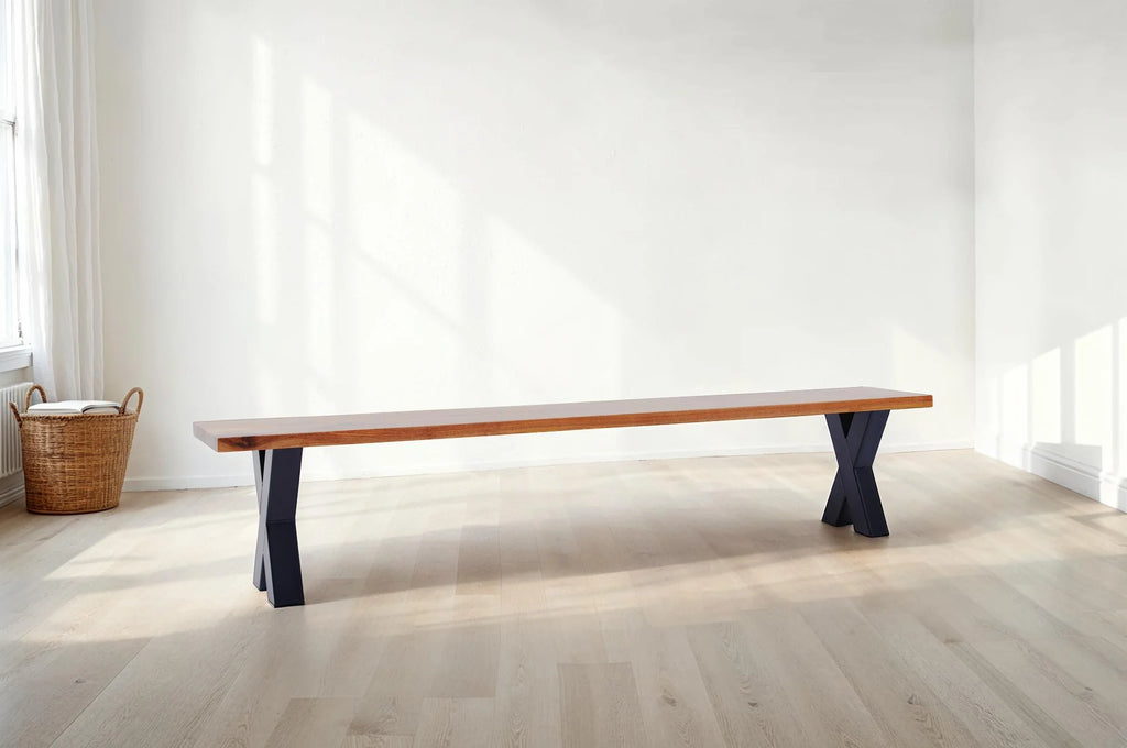 The Walnut Metal X Bench - My Store