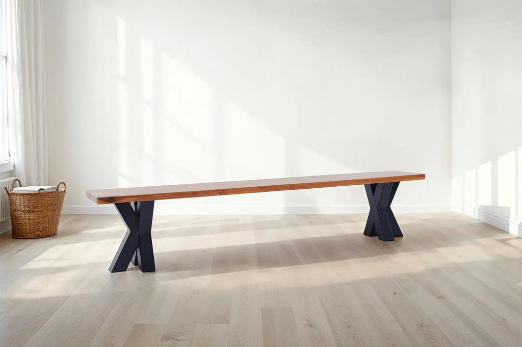 The Walnut Metal Spider Bench - My Store