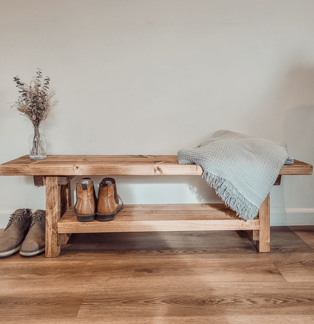 VORA Rustic Bench For Entryway - My Store