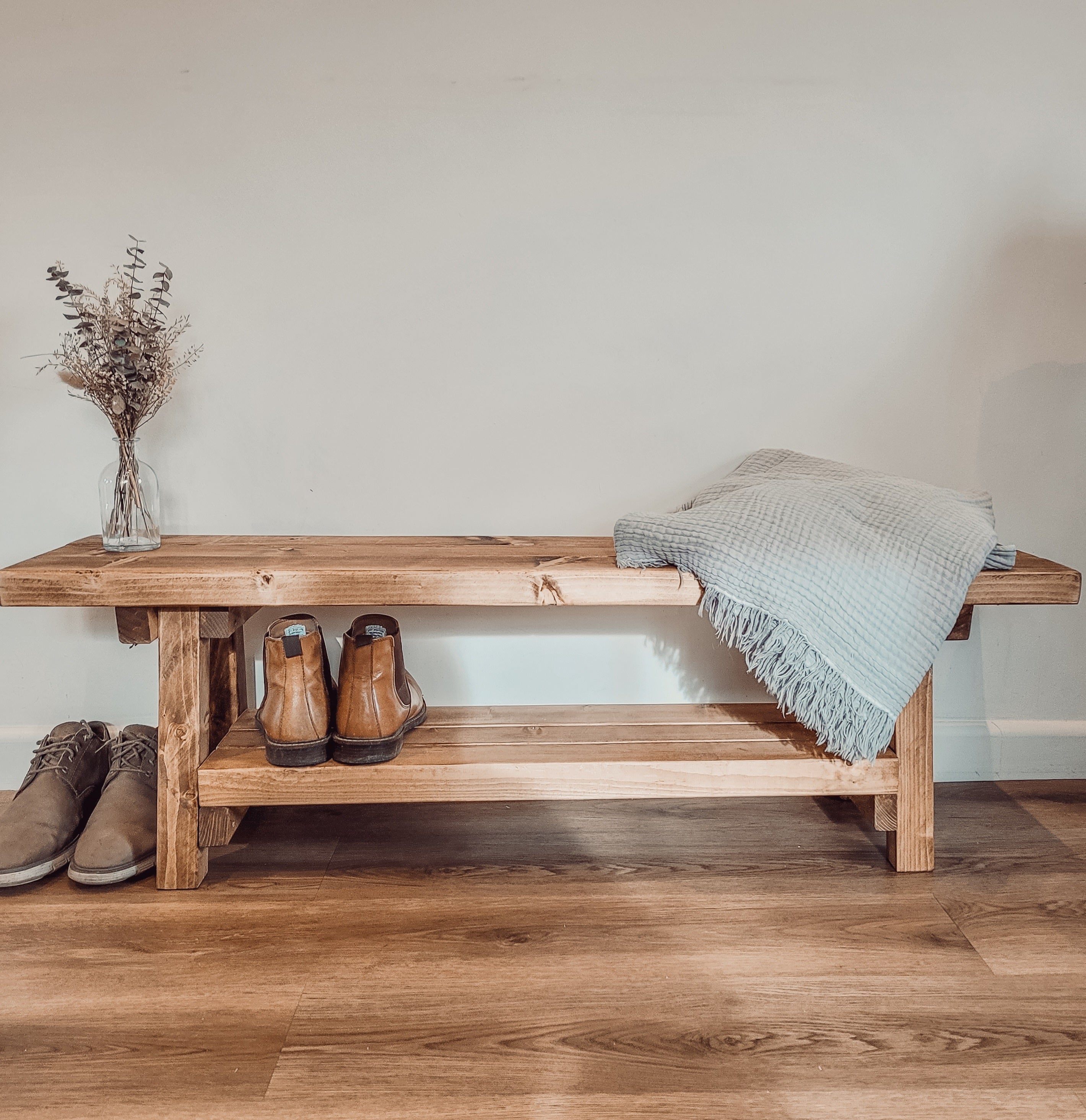 VORA Rustic Bench For Entryway - My Store