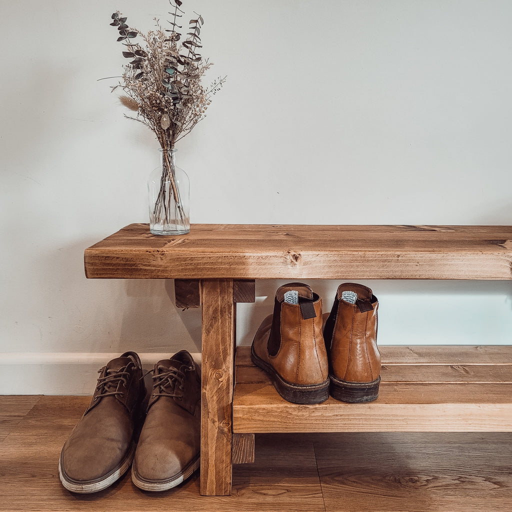 VORA Rustic Bench For Entryway - My Store