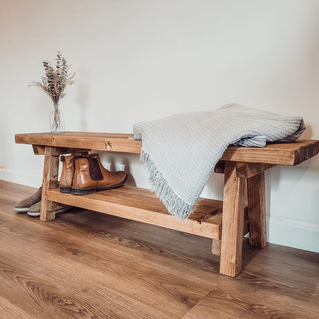 VORA Rustic Bench For Entryway - My Store