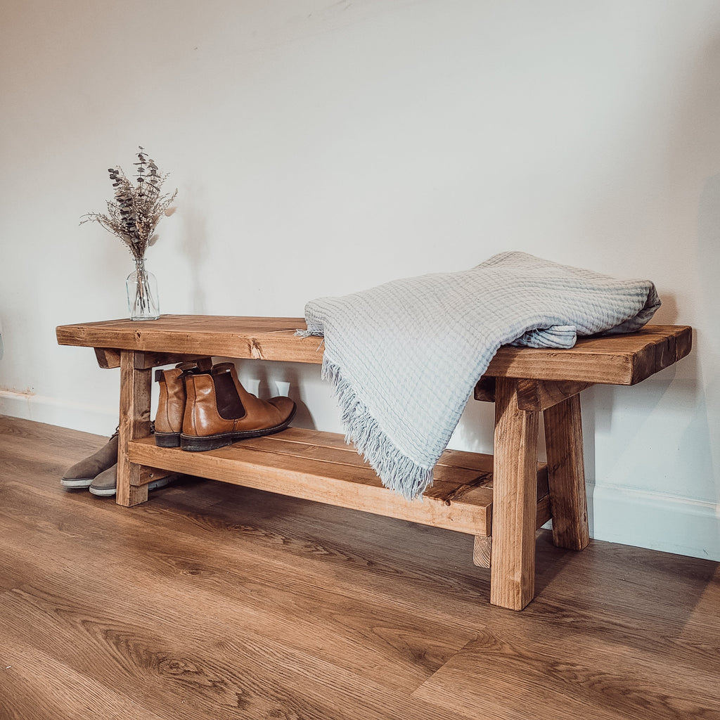 VORA Rustic Bench For Entryway - My Store