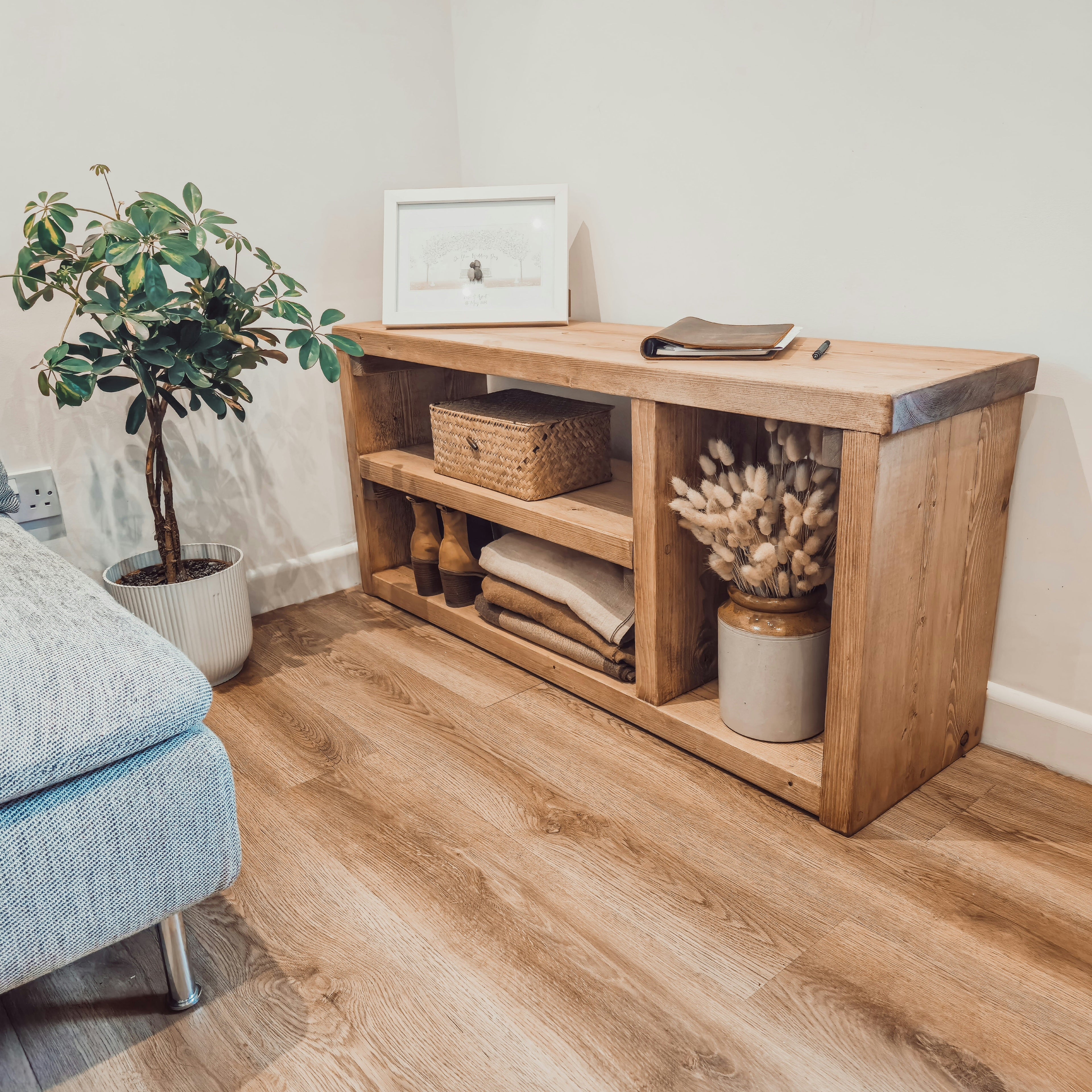IVARA Storage Unit / Bookshelf / Toy Storage / Living Room Storage / Shoe Storage Rustic Storage Unit Solid Wood Cottage Style /Book Shelf - My Store
