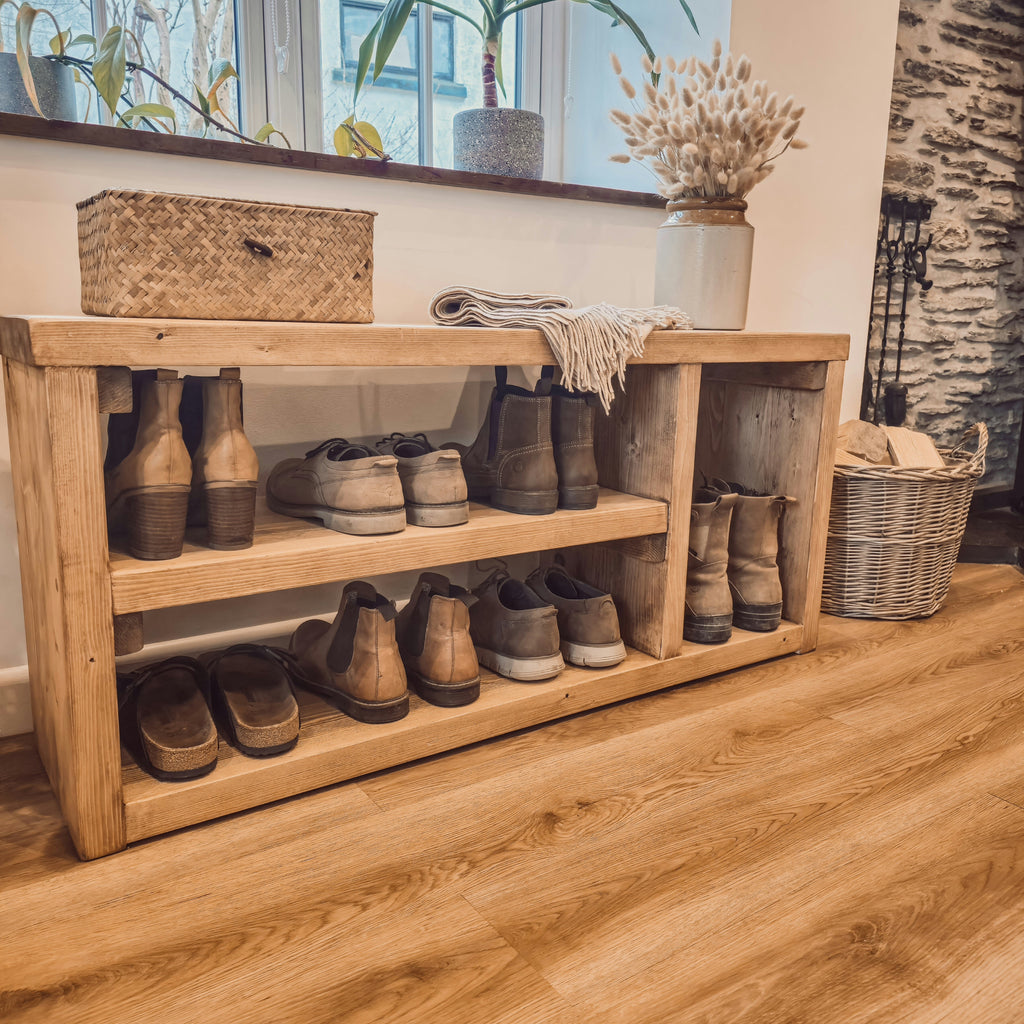 IVARA Shoe Bench Entryway Shoe Storage Rustic Bench For Entryway - My Store