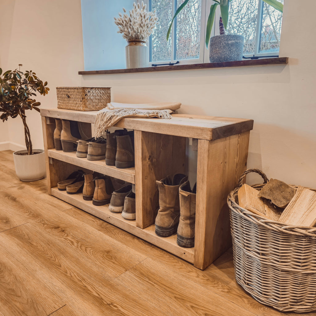 IVARA Shoe Bench Entryway Shoe Storage Rustic Bench For Entryway - My Store