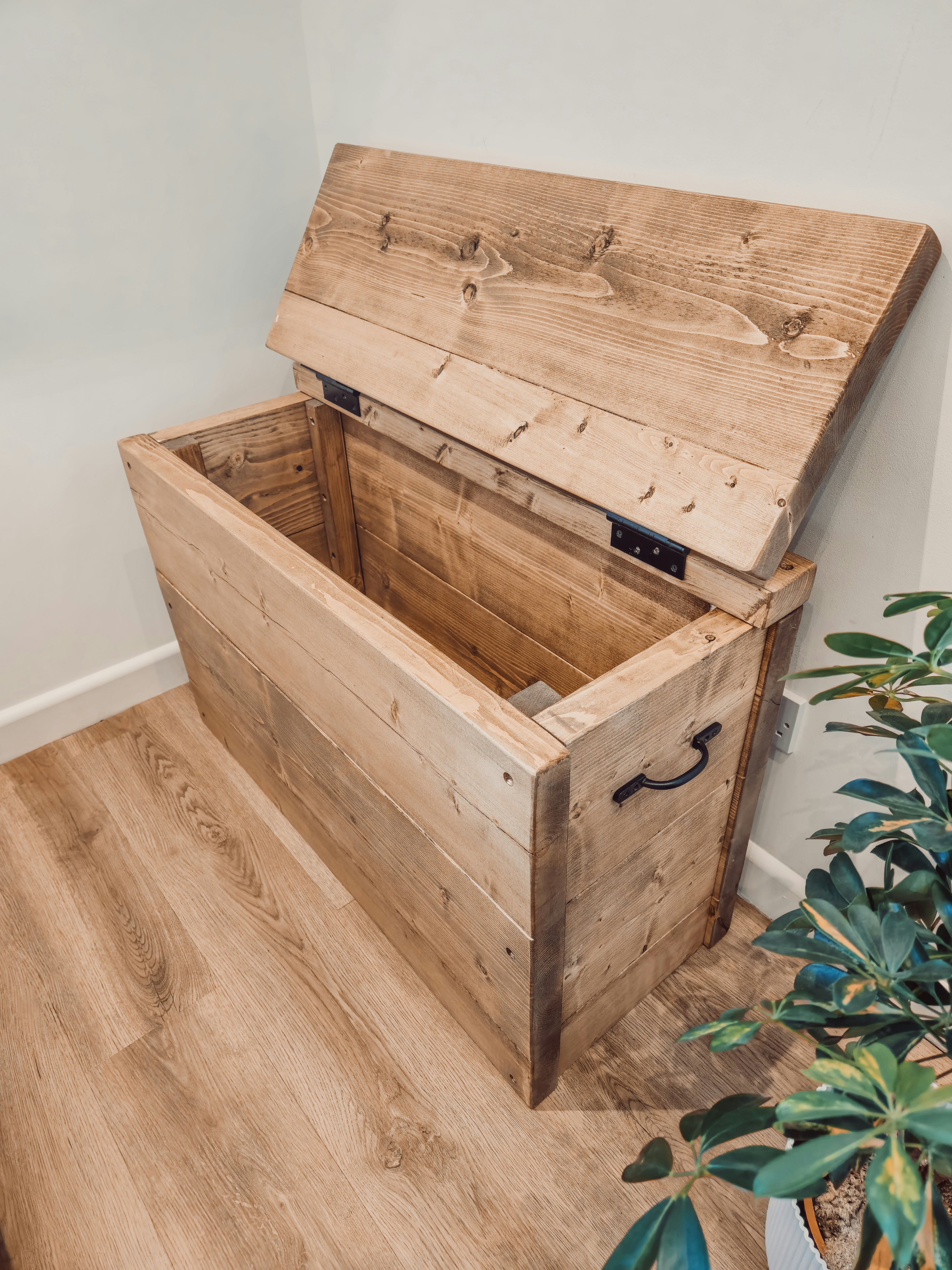 Chest Wooden Rustic Storage Box With Lid - My Store