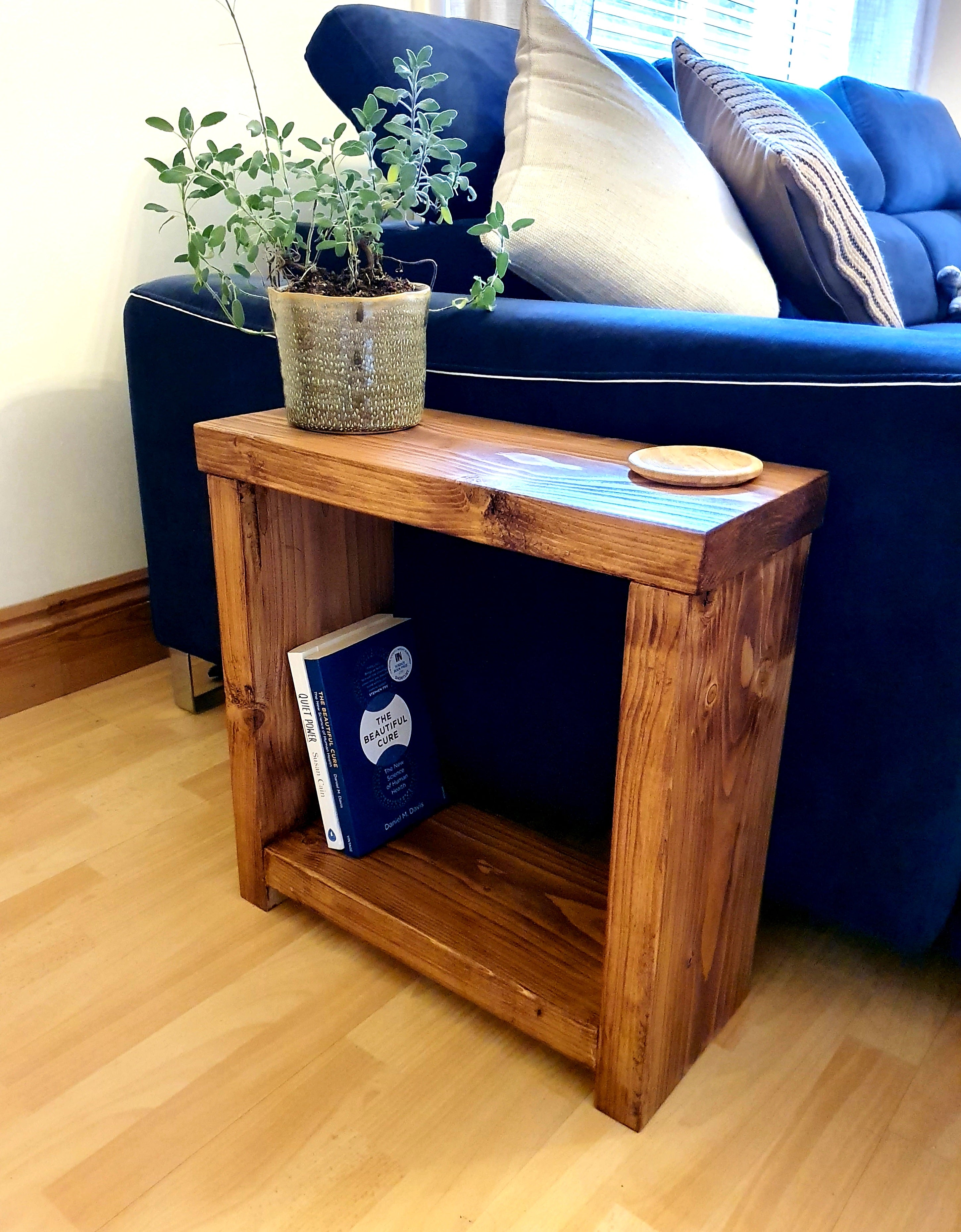 Solid Wood Rustic Coffee Table with Timber Legs - My Store
