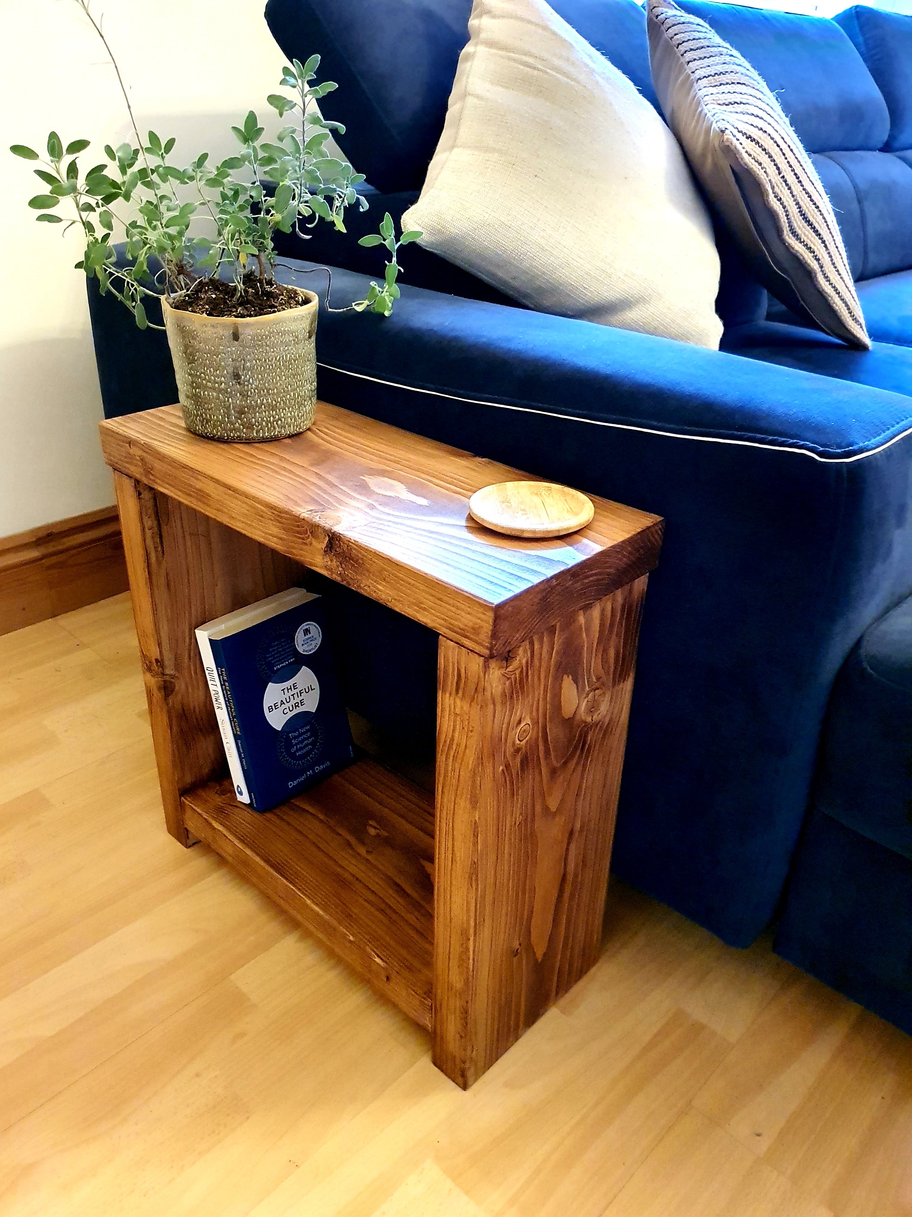 Solid Wood Rustic Coffee Table with Timber Legs - My Store