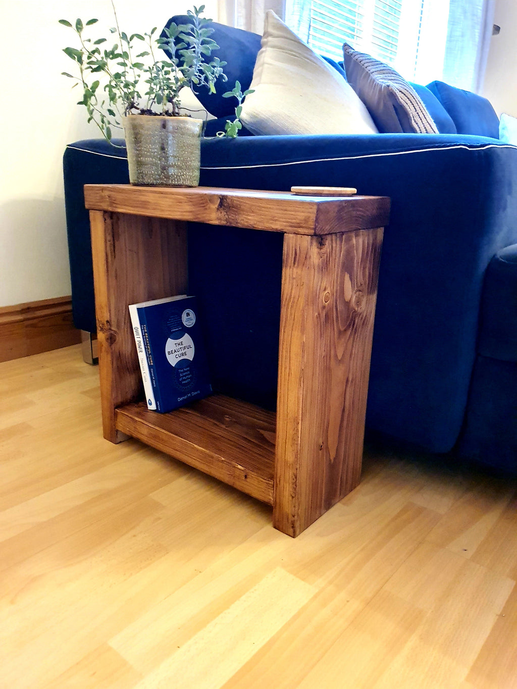 Solid Wood Rustic Coffee Table with Timber Legs - My Store