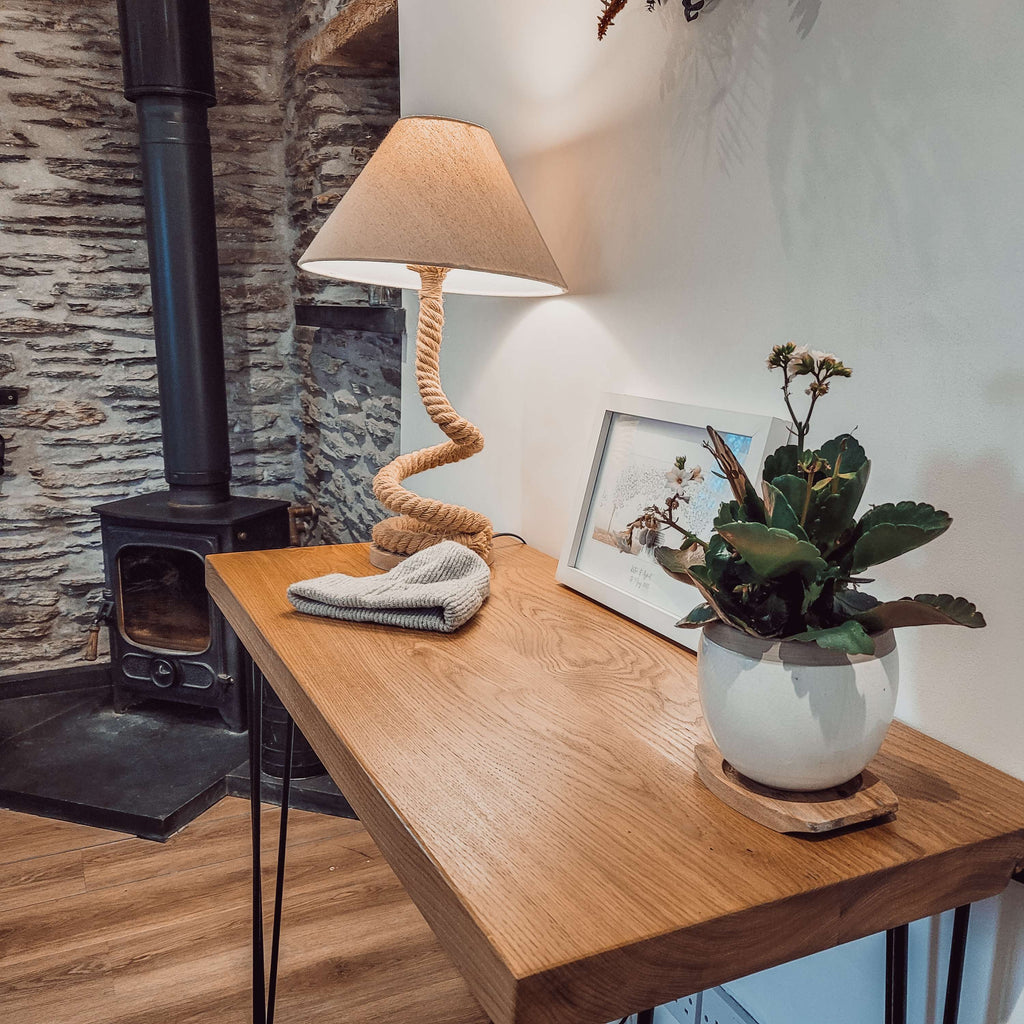 LARIA Oak Entryway Console / Wooden Hall Console - My Store