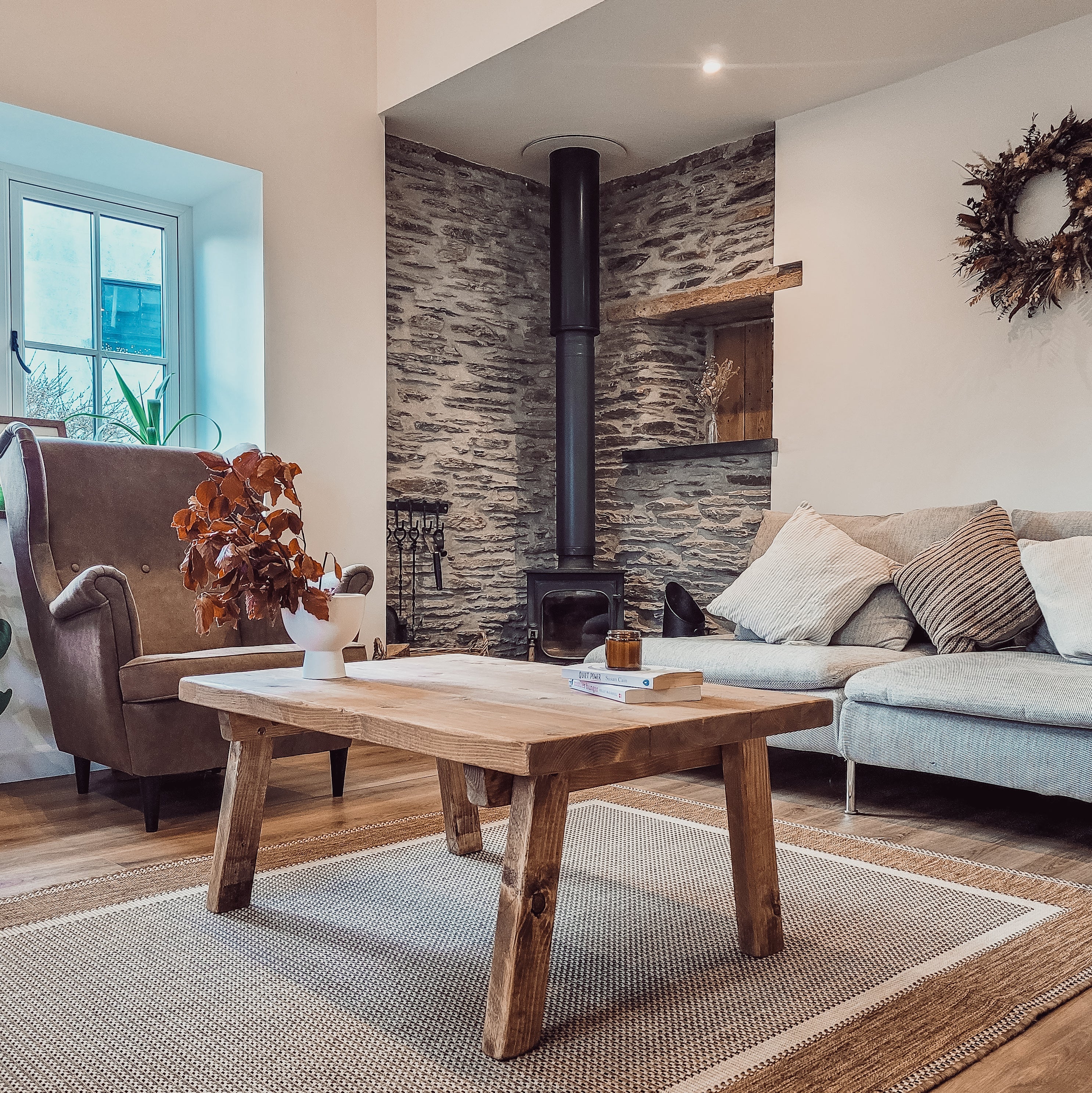 ARIA Rustic Wooden Coffee Table - My Store