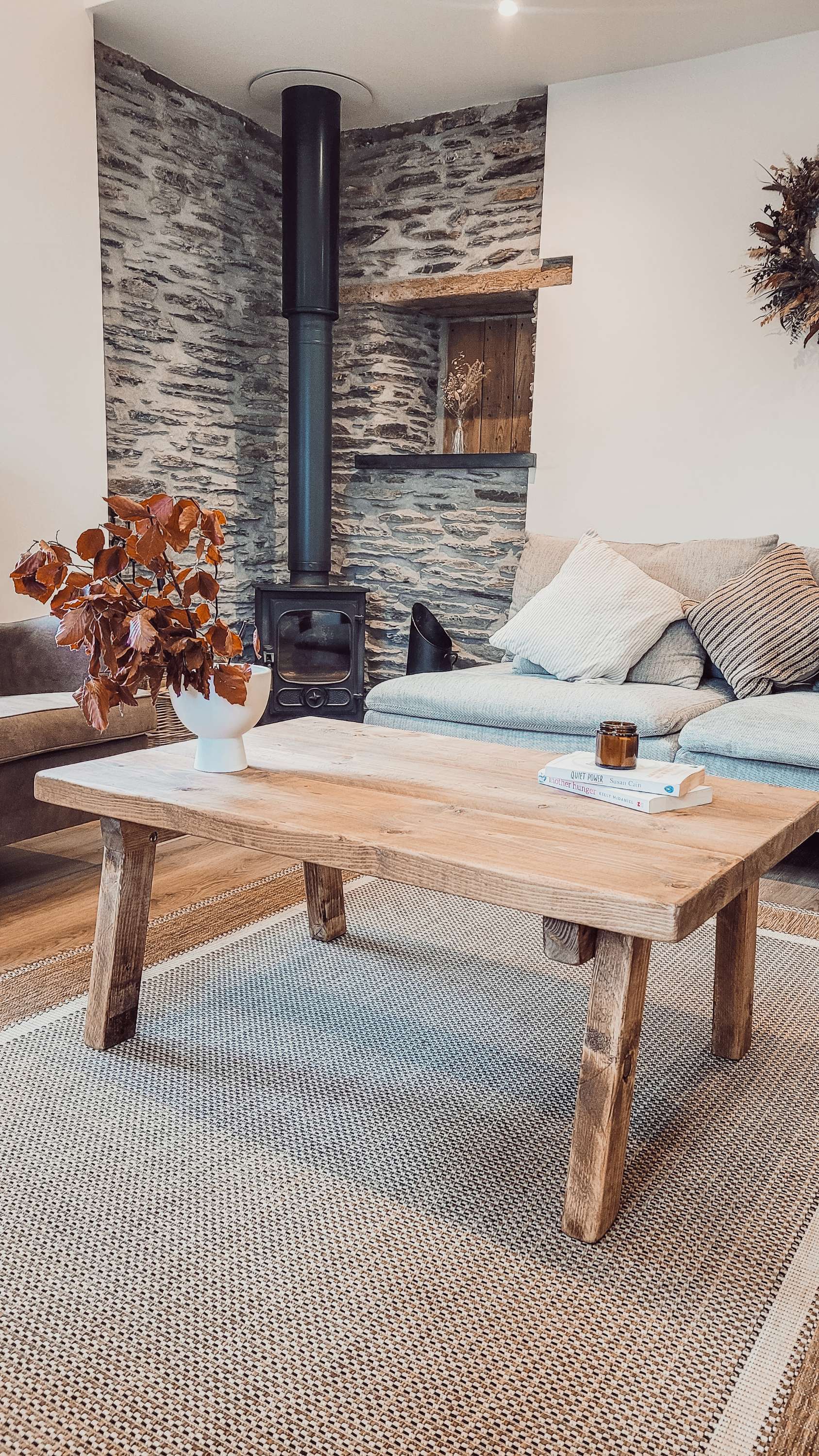 ARIA Rustic Wooden Coffee Table - My Store