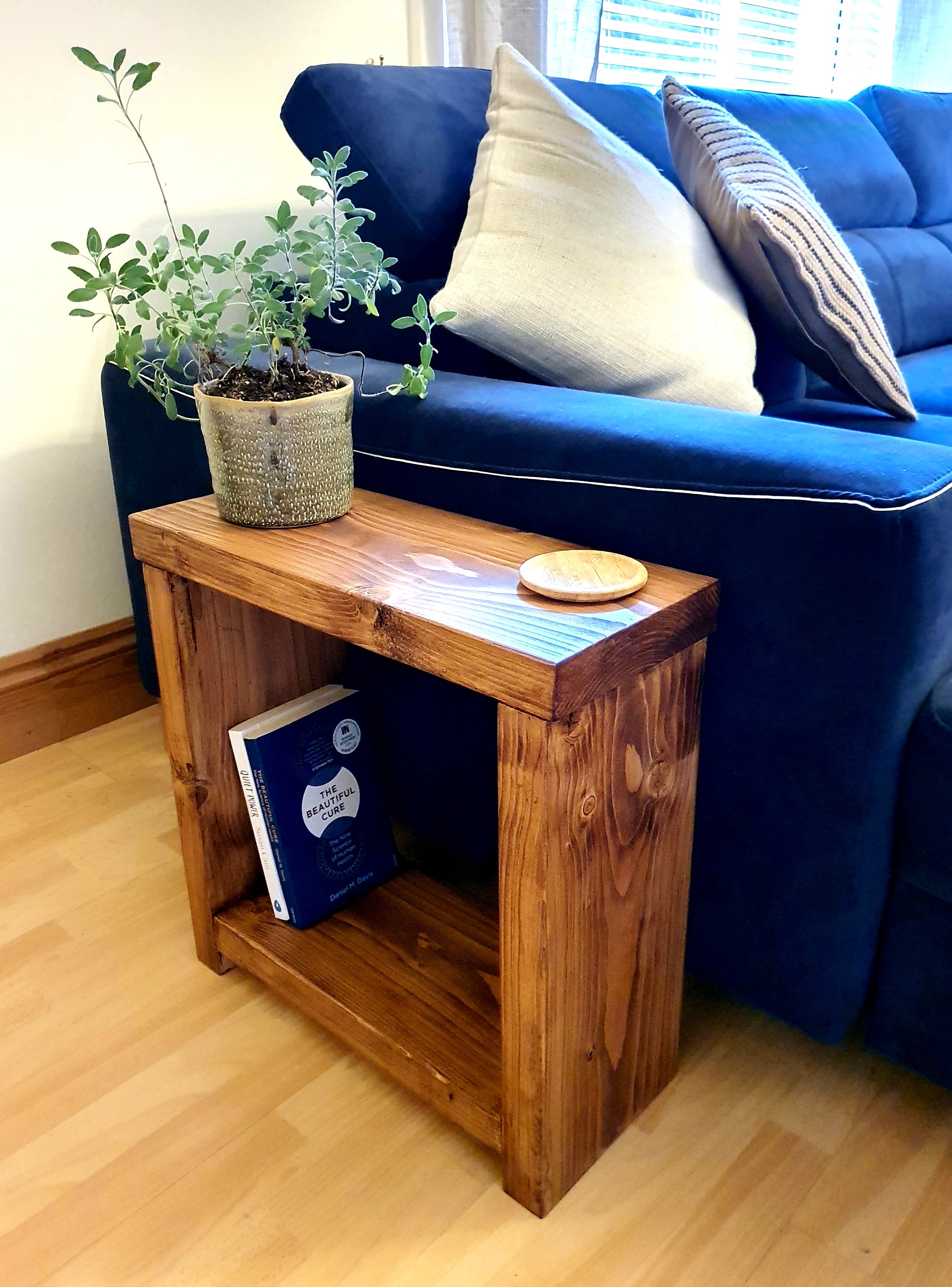 Solid Wood Rustic Coffee Table with Timber Legs - My Store