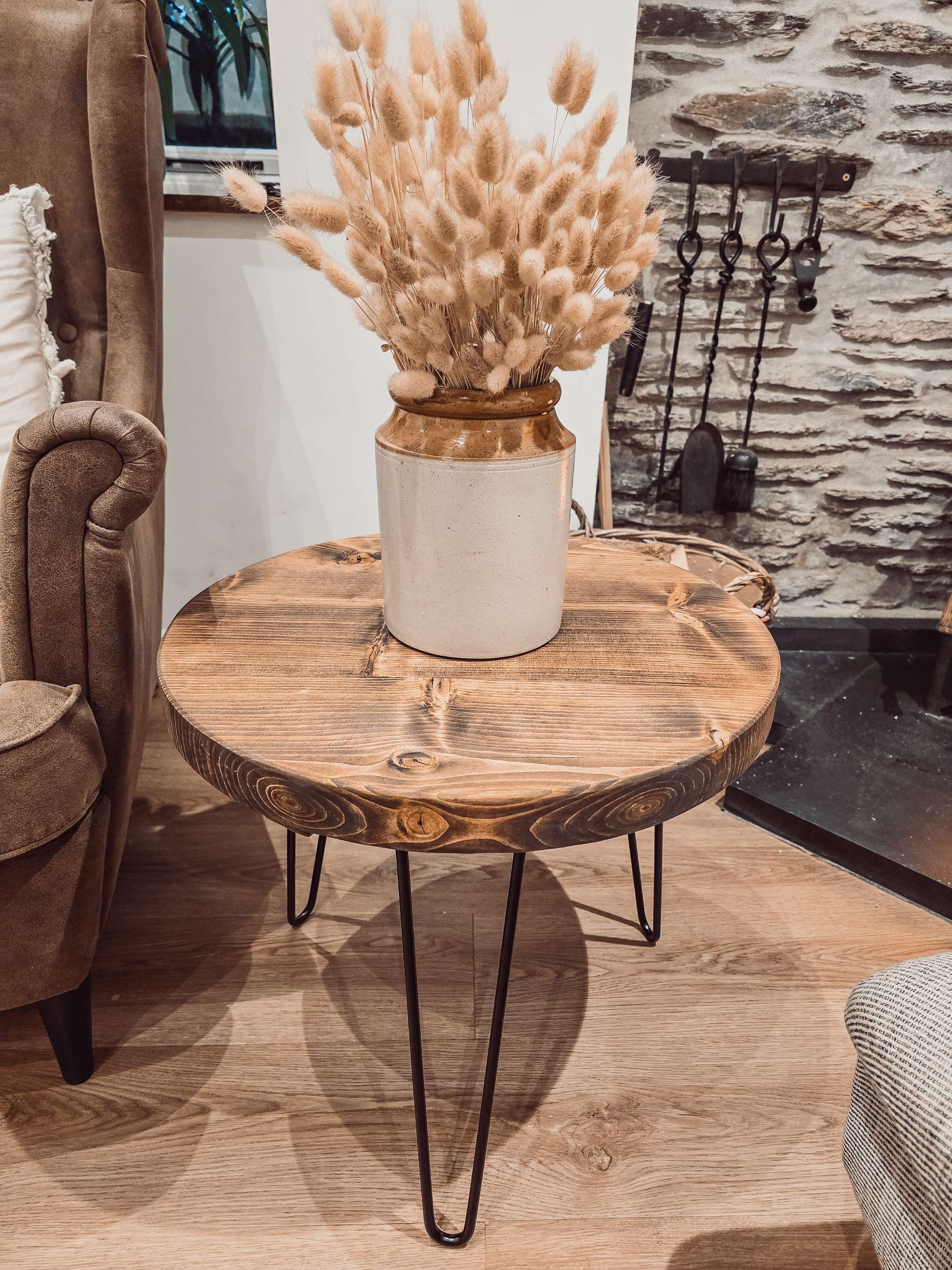 DALVA Walnut Round Coffee Table - My Store