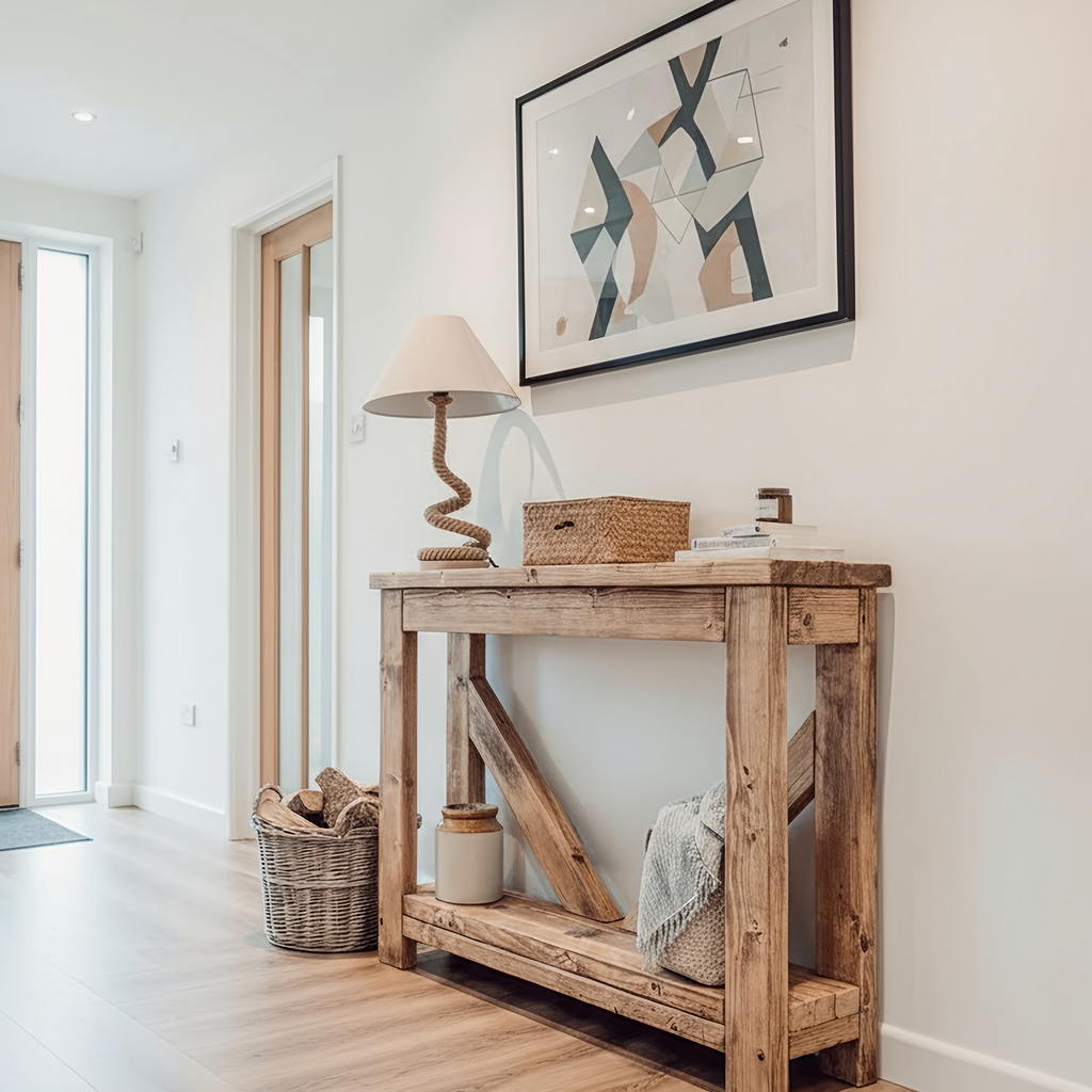 Cera Console Table With V Back - My Store