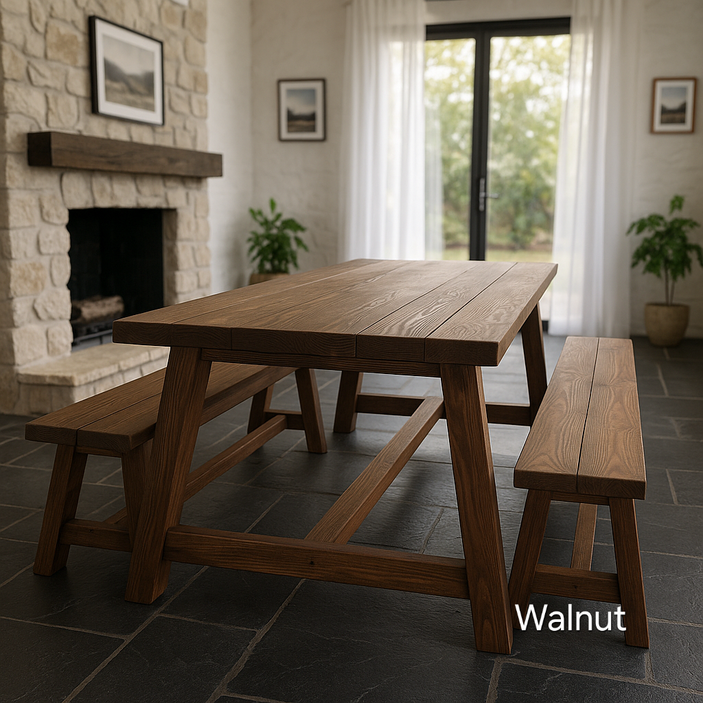 Farmhouse Dining Table With Bench - My Store