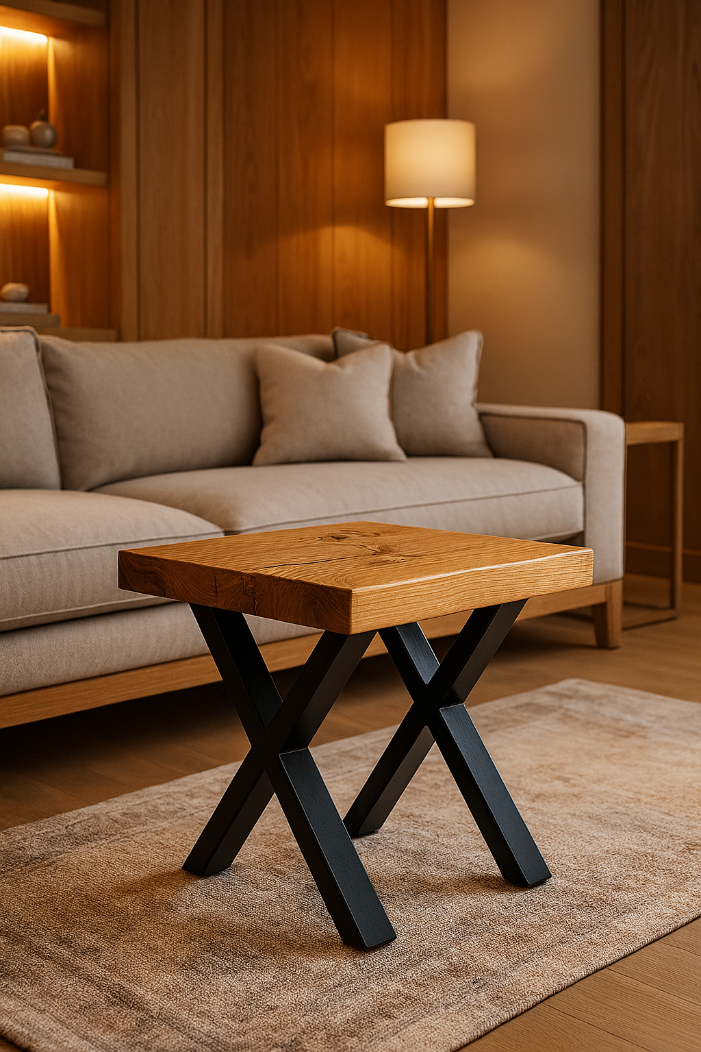 Solid Oak Chunky Coffee Table / Side Table - My Store