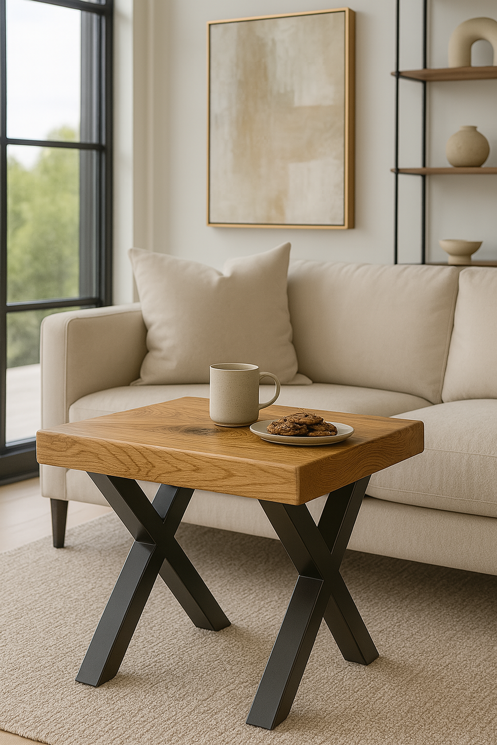 Solid Oak Chunky Coffee Table / Side Table - My Store