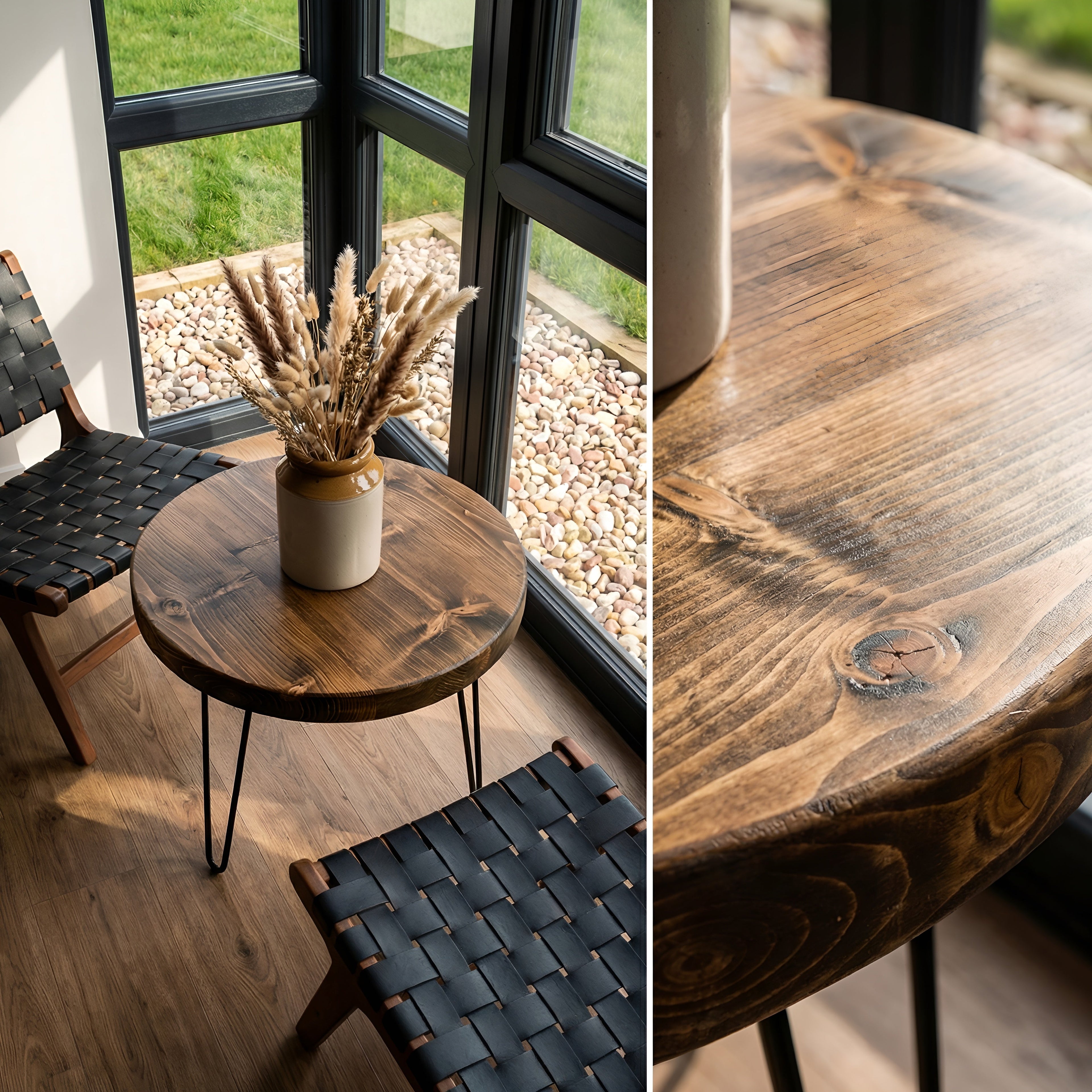 DALVA Walnut Round Coffee Table - My Store