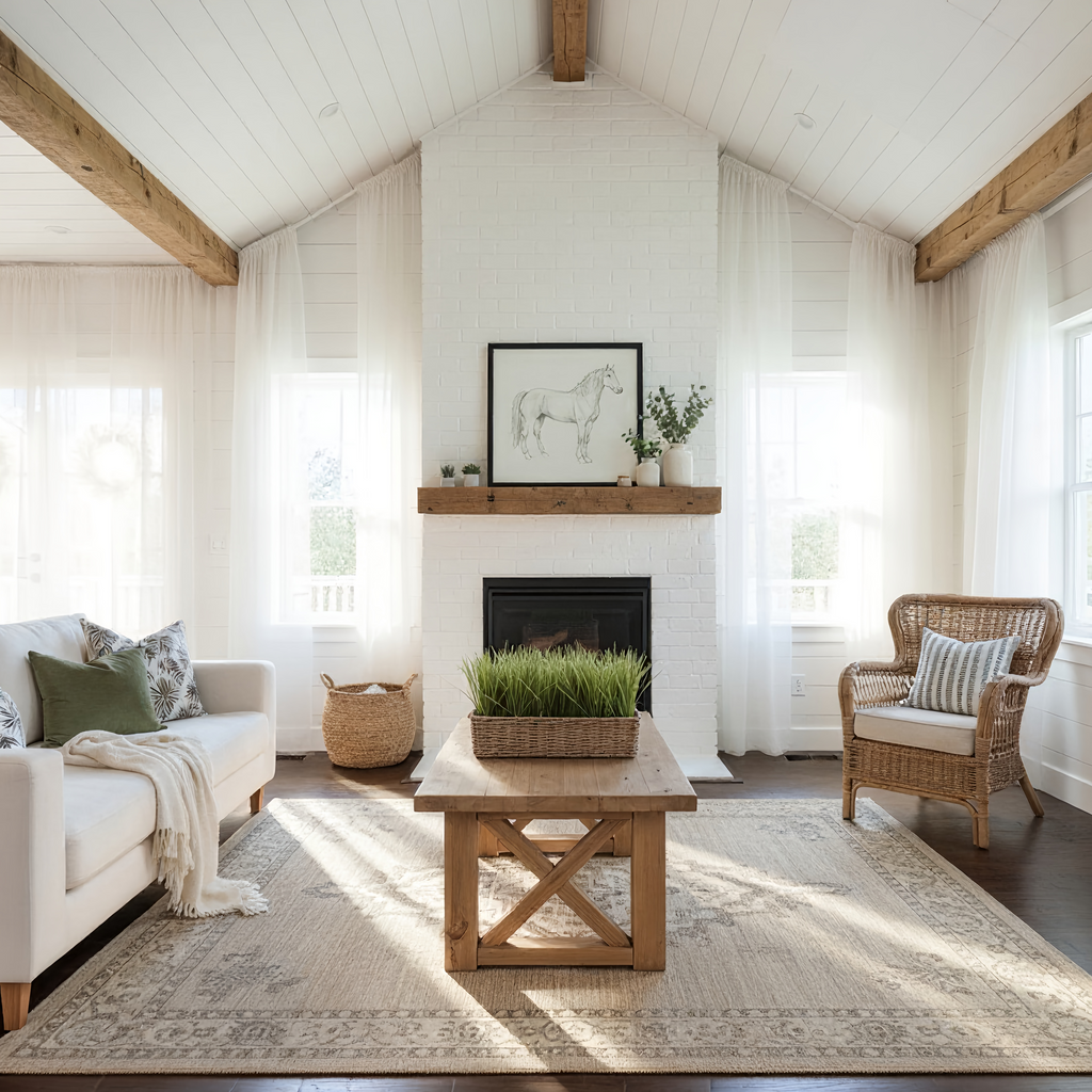 Farmhouse Coffee Table With X Legs - My Store