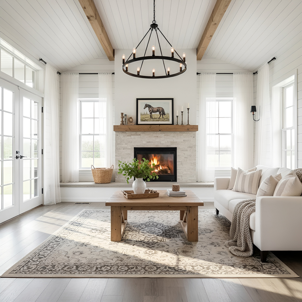 Farmhouse Coffee Table With X Legs - My Store