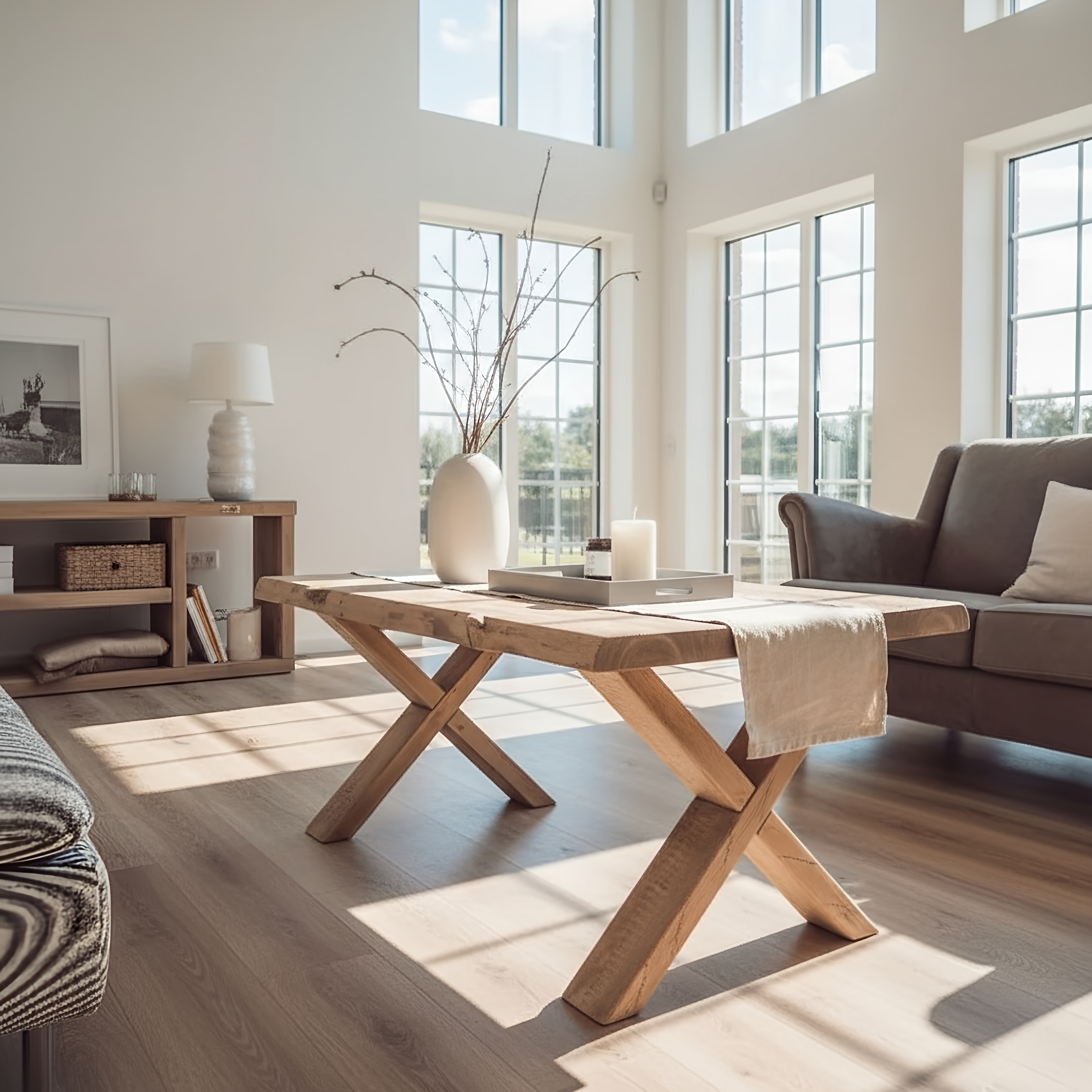 Maya Live Edge Chunky Coffee Table X Cross Legs - My Store