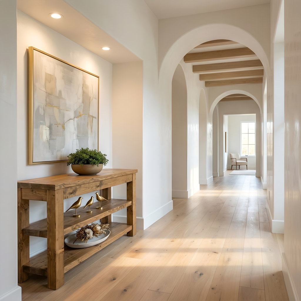 MIRA Solid Wood Console With Shelves - My Store