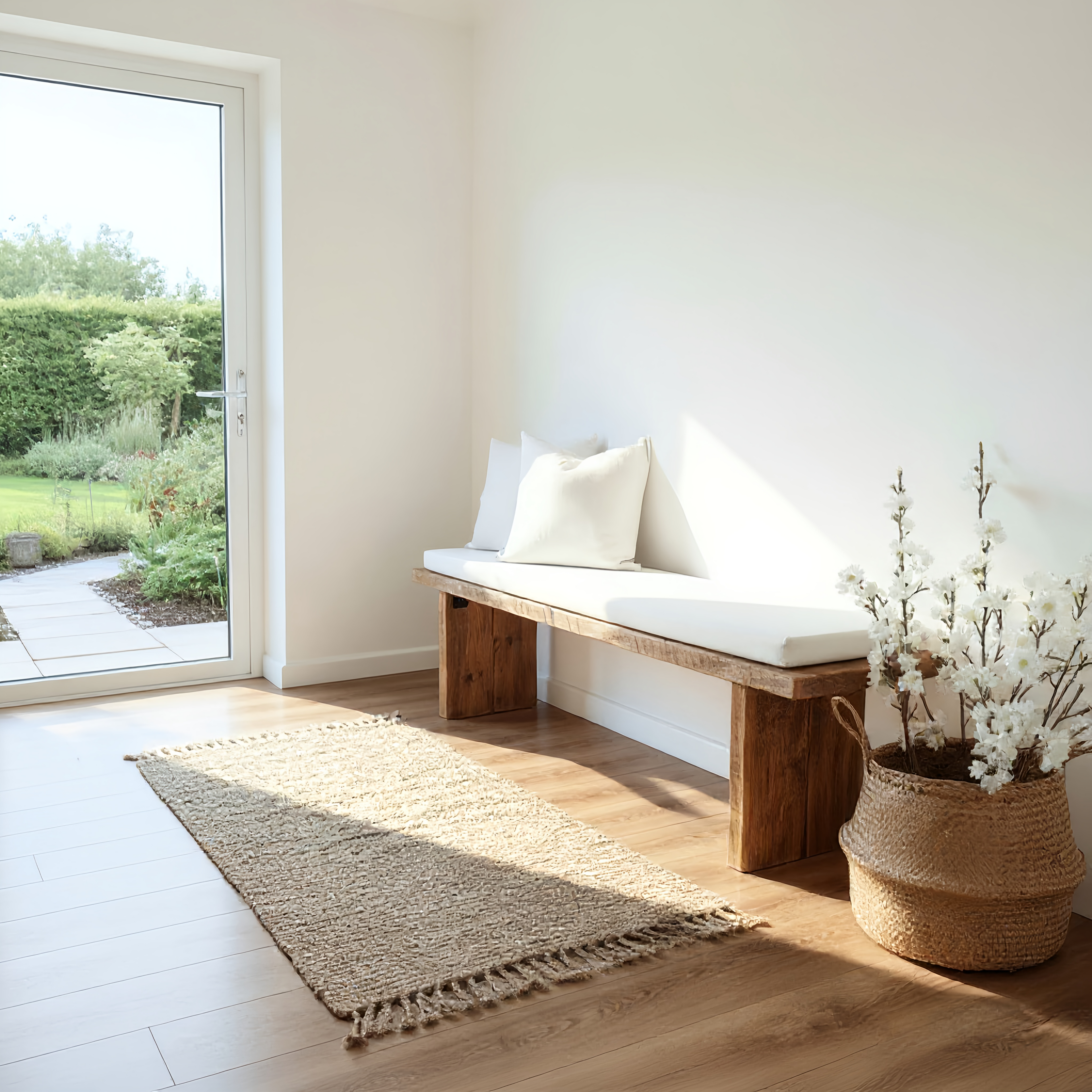 Nordic Bench Rustic Bench For Entryway - My Store