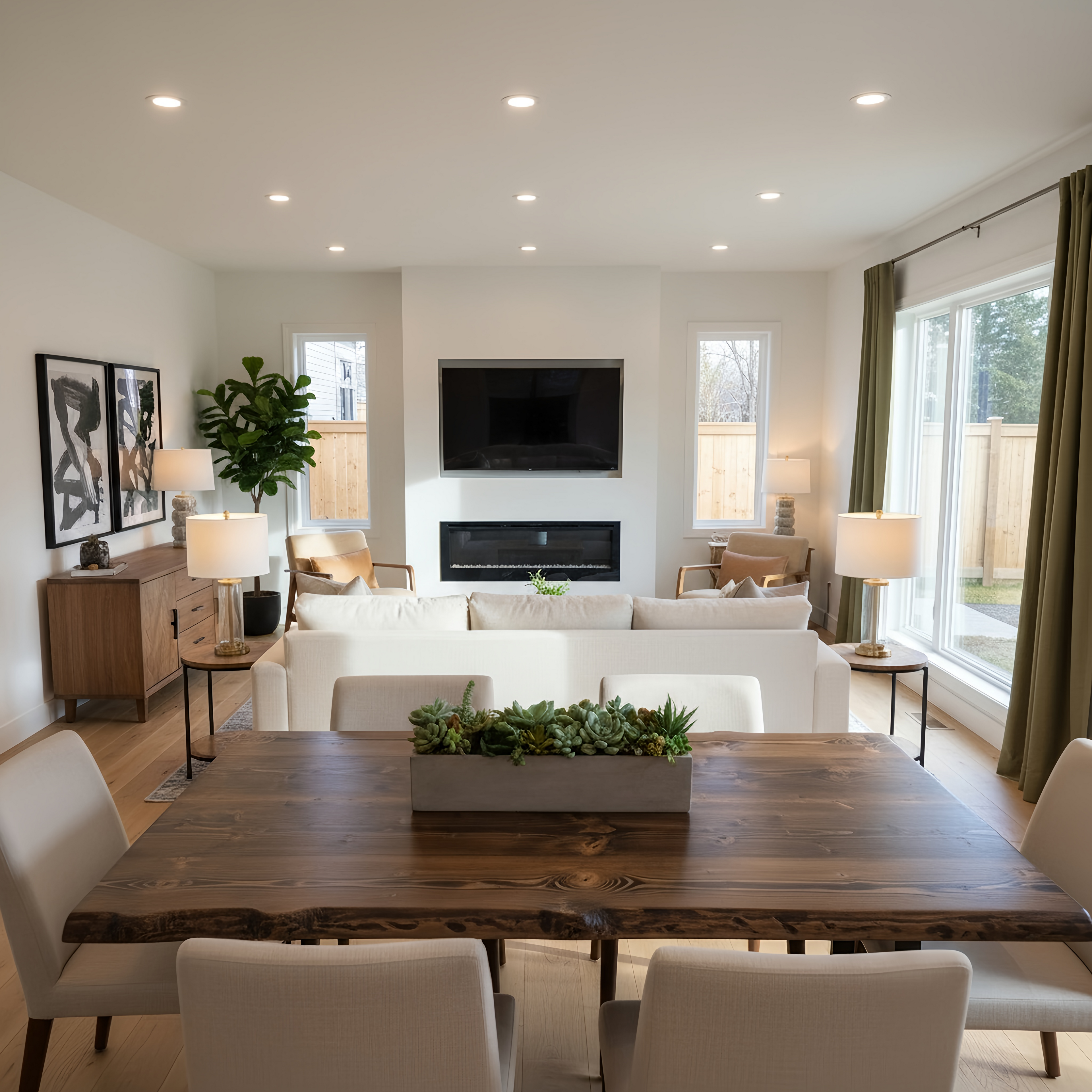 Live / Waney Walnut Colour Edge Dining Table With Metal Legs - My Store