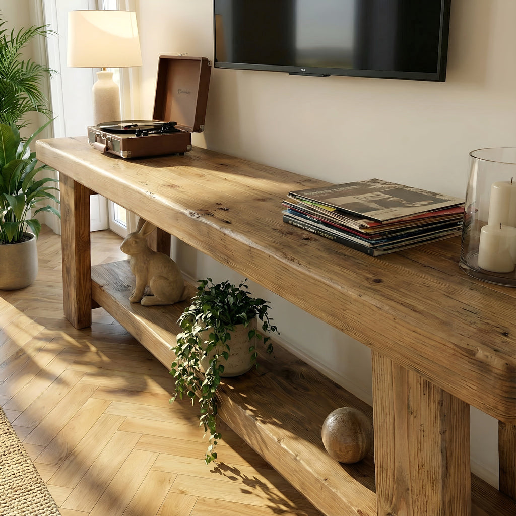 ROME Solid Wood Chunky TV Unit / Bench - My Store
