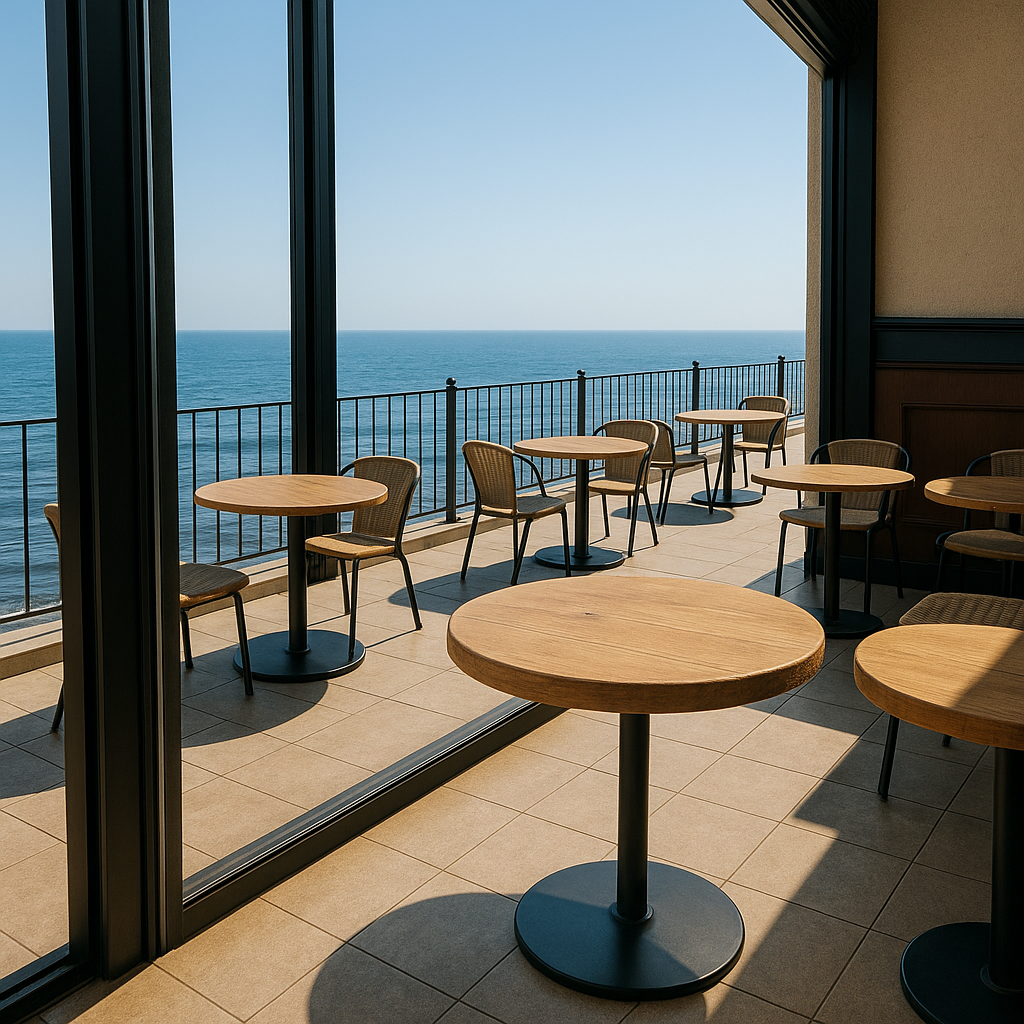 Round Solid Wood Dining Tables With Pole Leg For Cafes and Restaurants (Bulk Order) - My Store