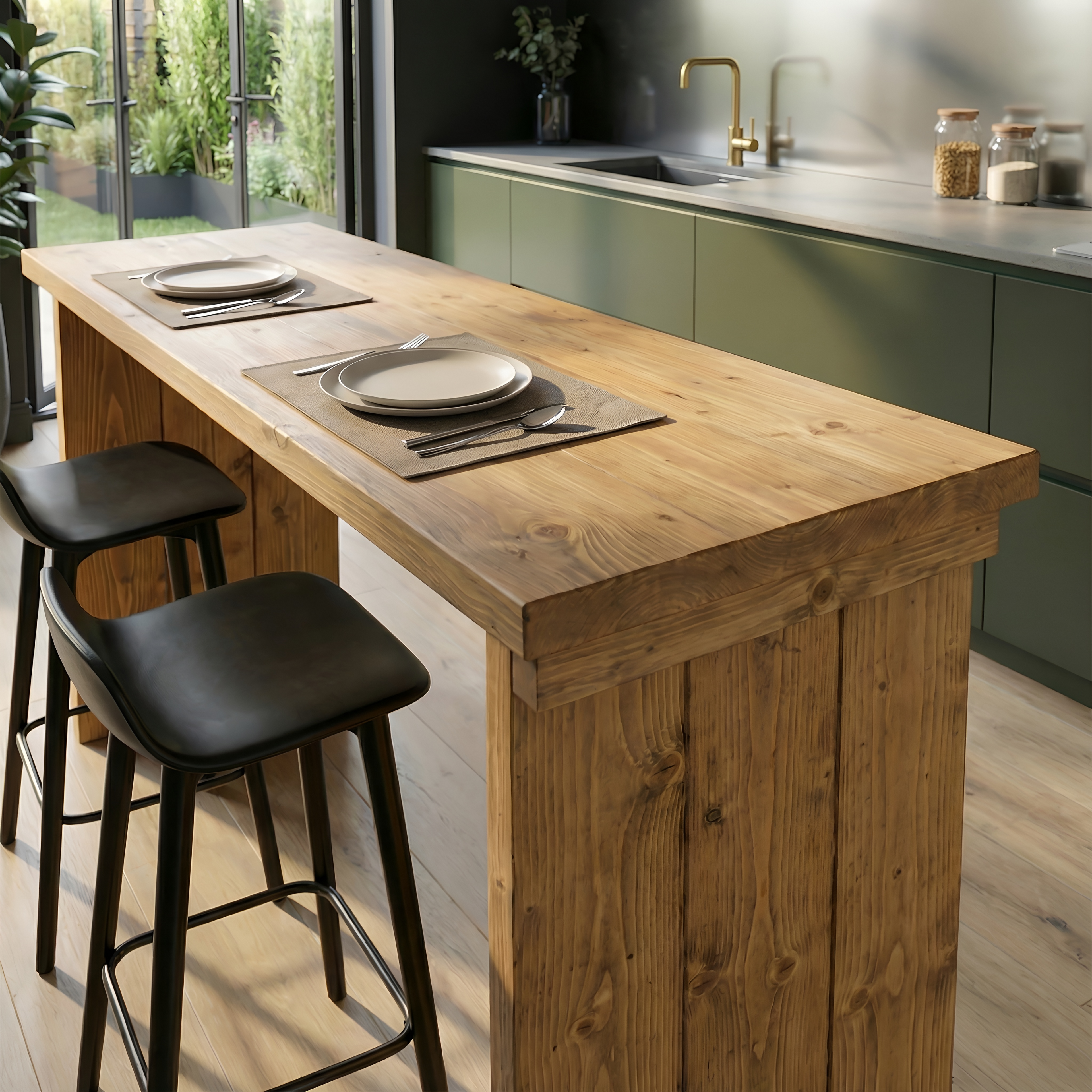SOLA Solid Wood Dining Table / Breakfast Bar - My Store