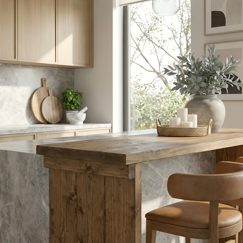 SOLA Solid Wood Dining Table / Breakfast Bar - My Store