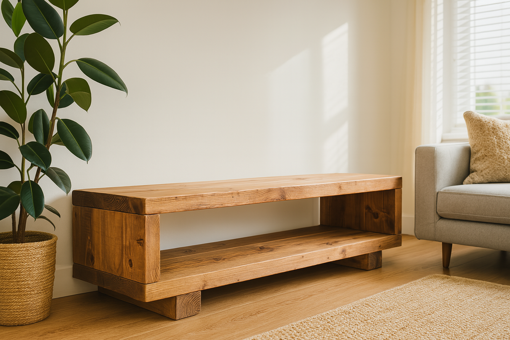 TORIE Solid Wood Chunky TV Unit - My Store