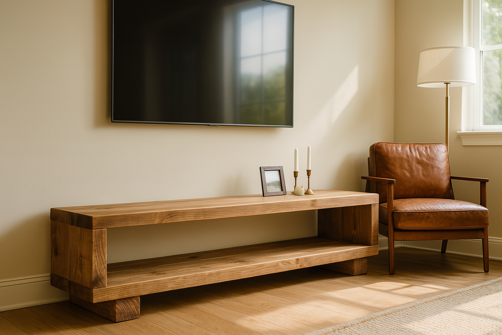 TORIE Solid Wood Chunky TV Unit - My Store