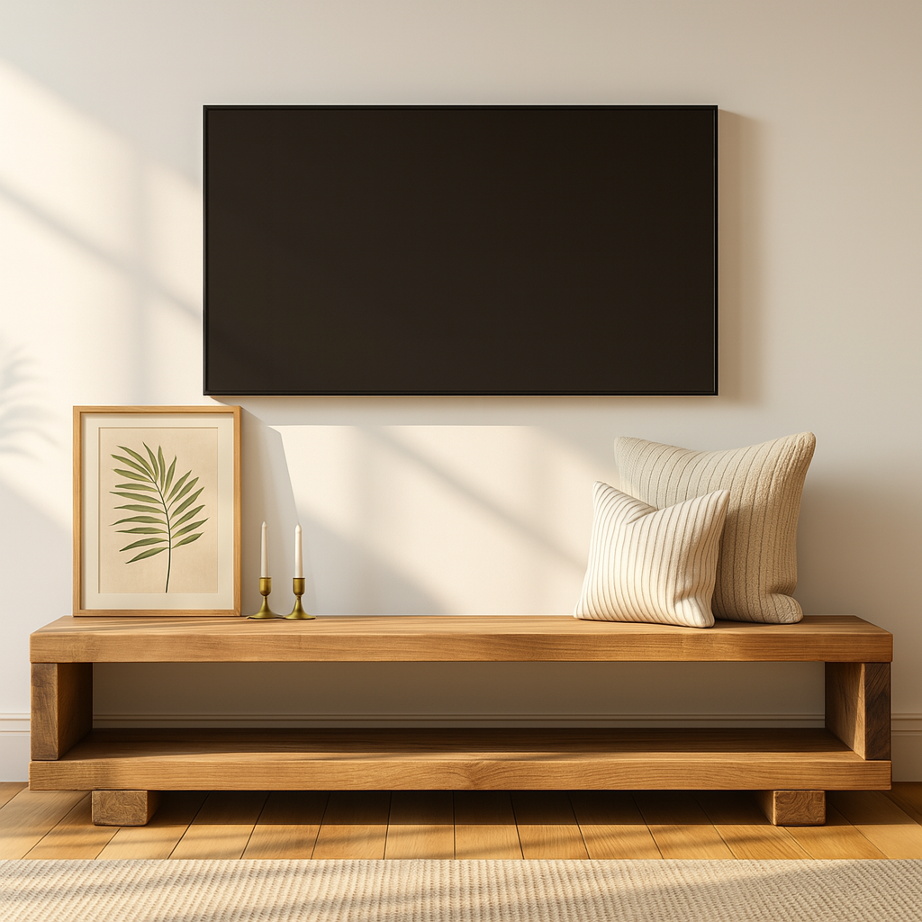 TORIE Solid Wood Chunky TV Unit - My Store