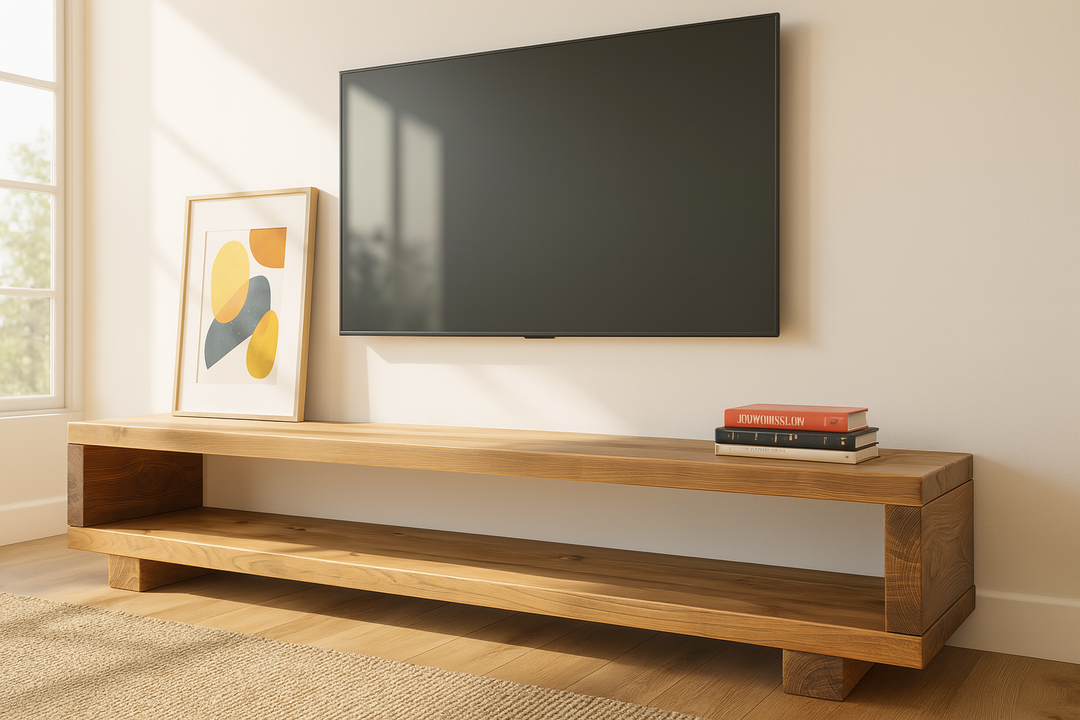TORIE Solid Wood Chunky TV Unit - My Store