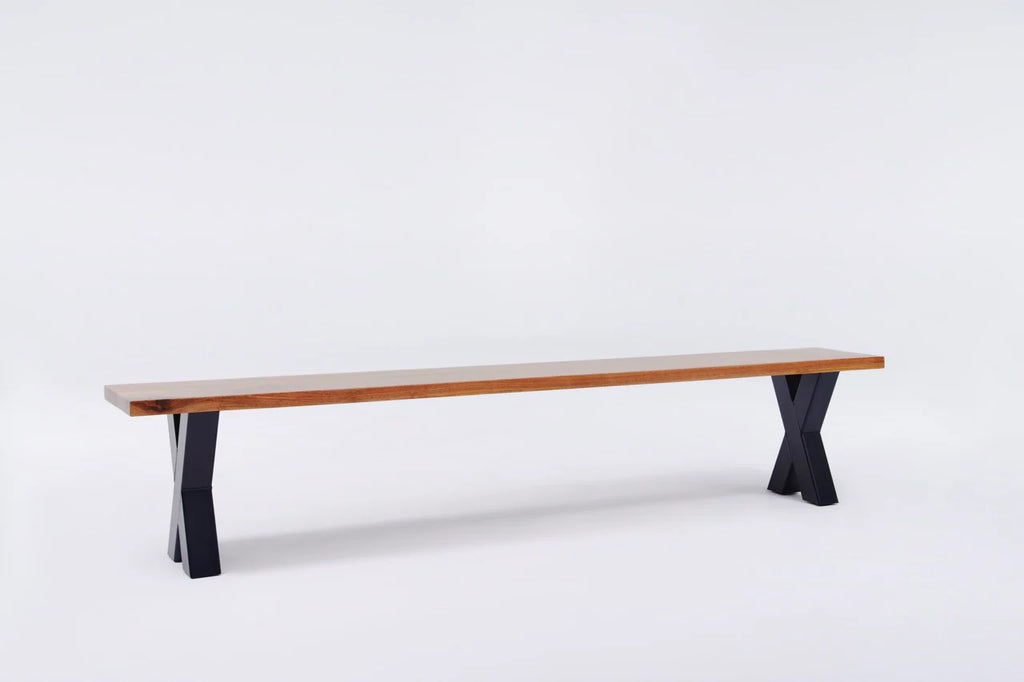 The Walnut Metal X Bench - My Store