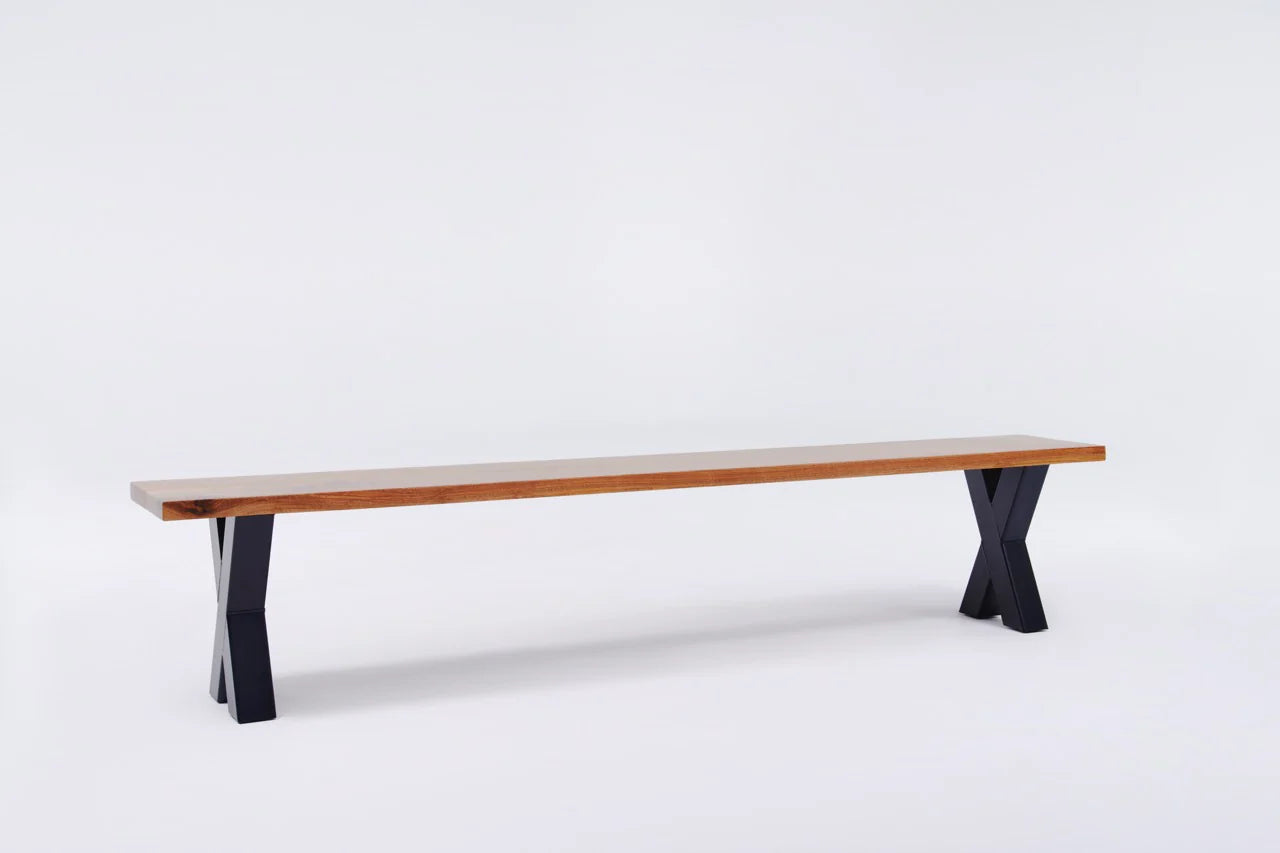 The Walnut Metal X Bench - My Store