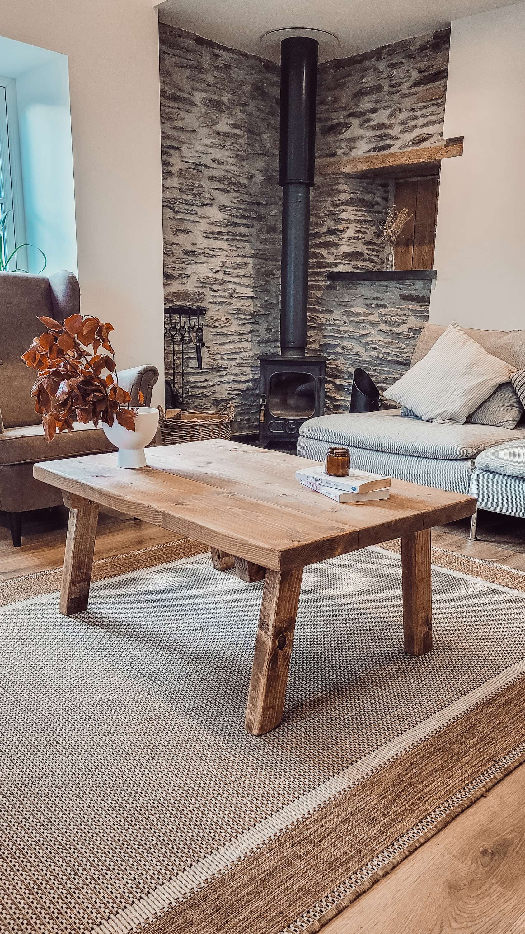 ARIA Rustic Wooden Coffee Table - My Store