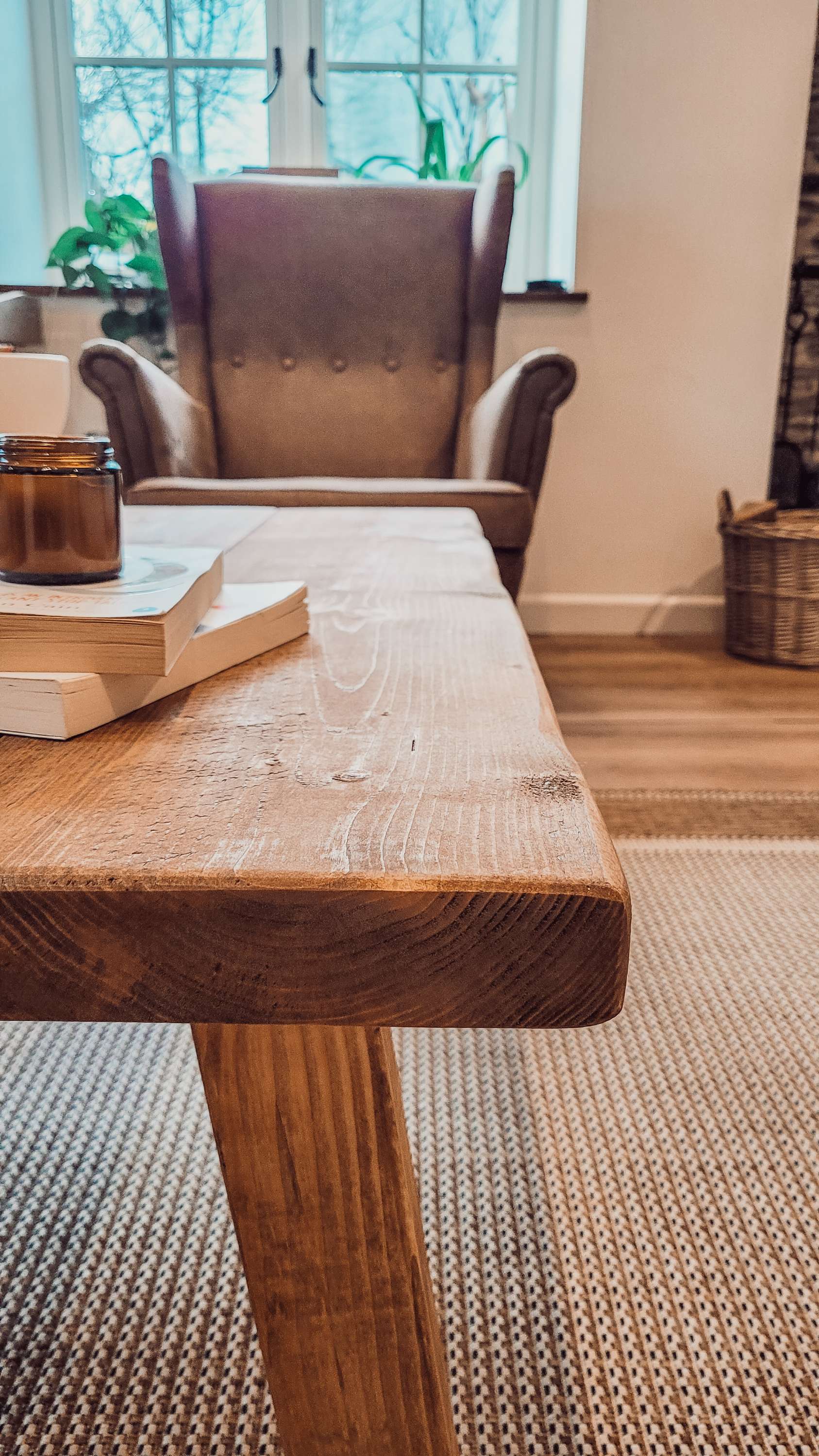 ARIA Rustic Wooden Coffee Table - My Store