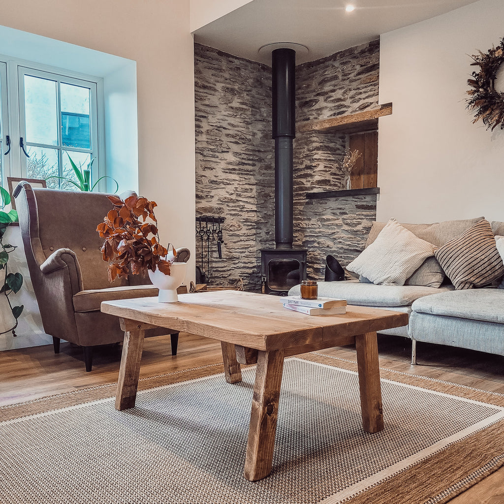ARIA Rustic Wooden Coffee Table - My Store