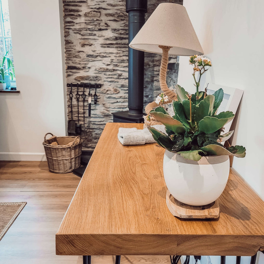 LARIA Oak Entryway Console / Wooden Hall Console - My Store