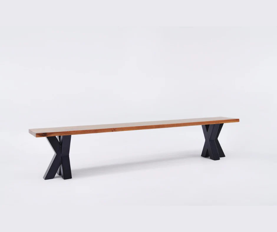 The Walnut Metal Spider Bench - My Store