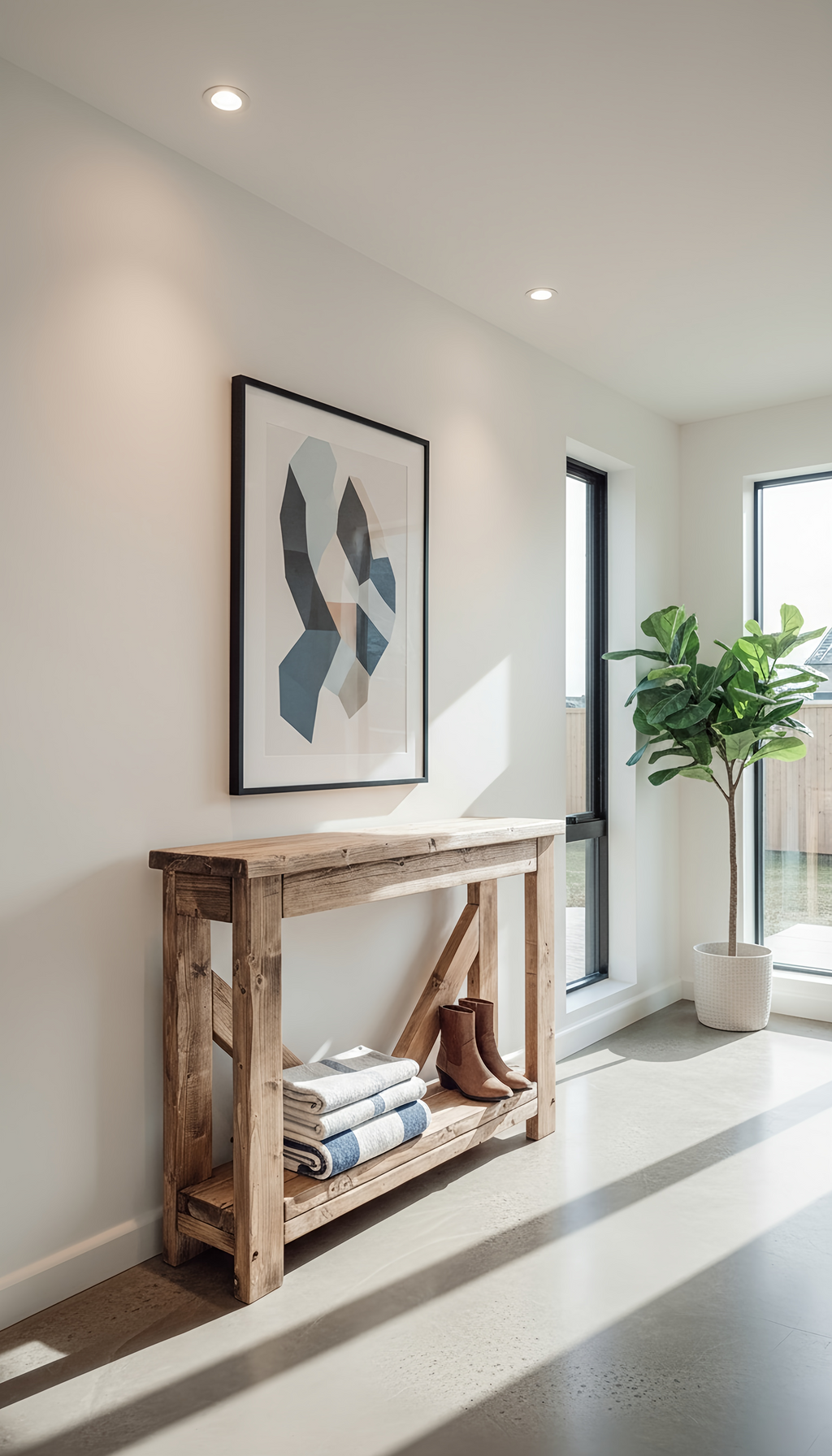 Cera Console Table With V Back - My Store