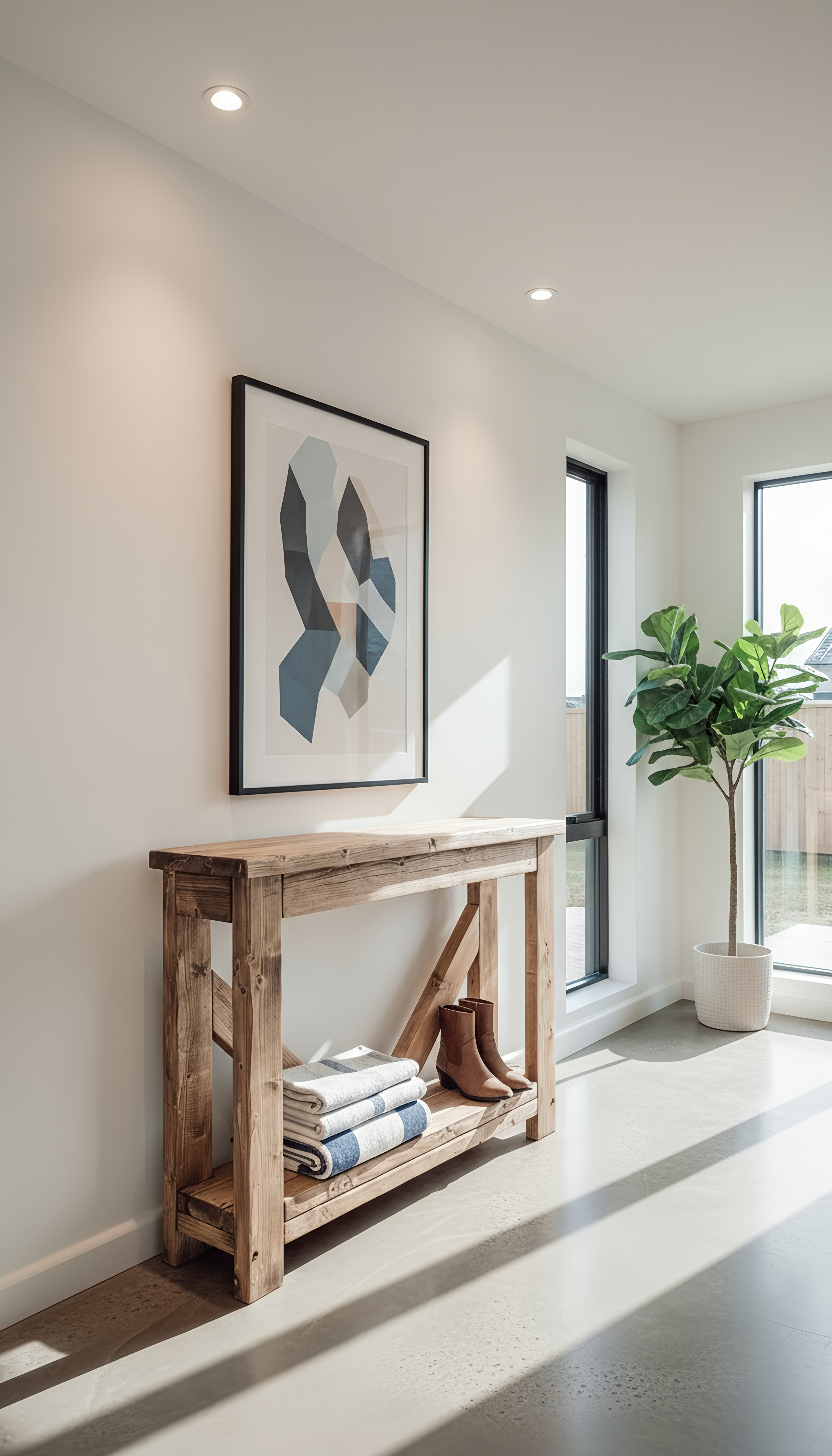 Cera Console Table With V Back - My Store