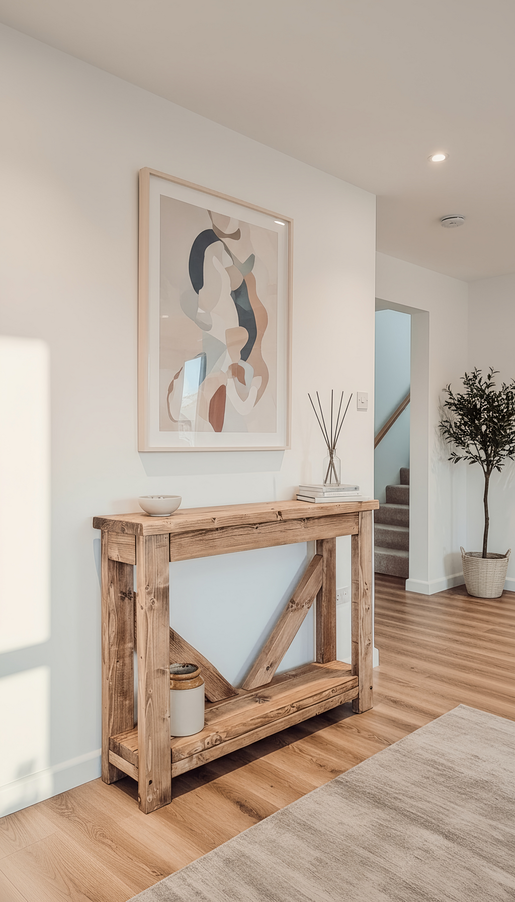 Cera Console Table With V Back - My Store