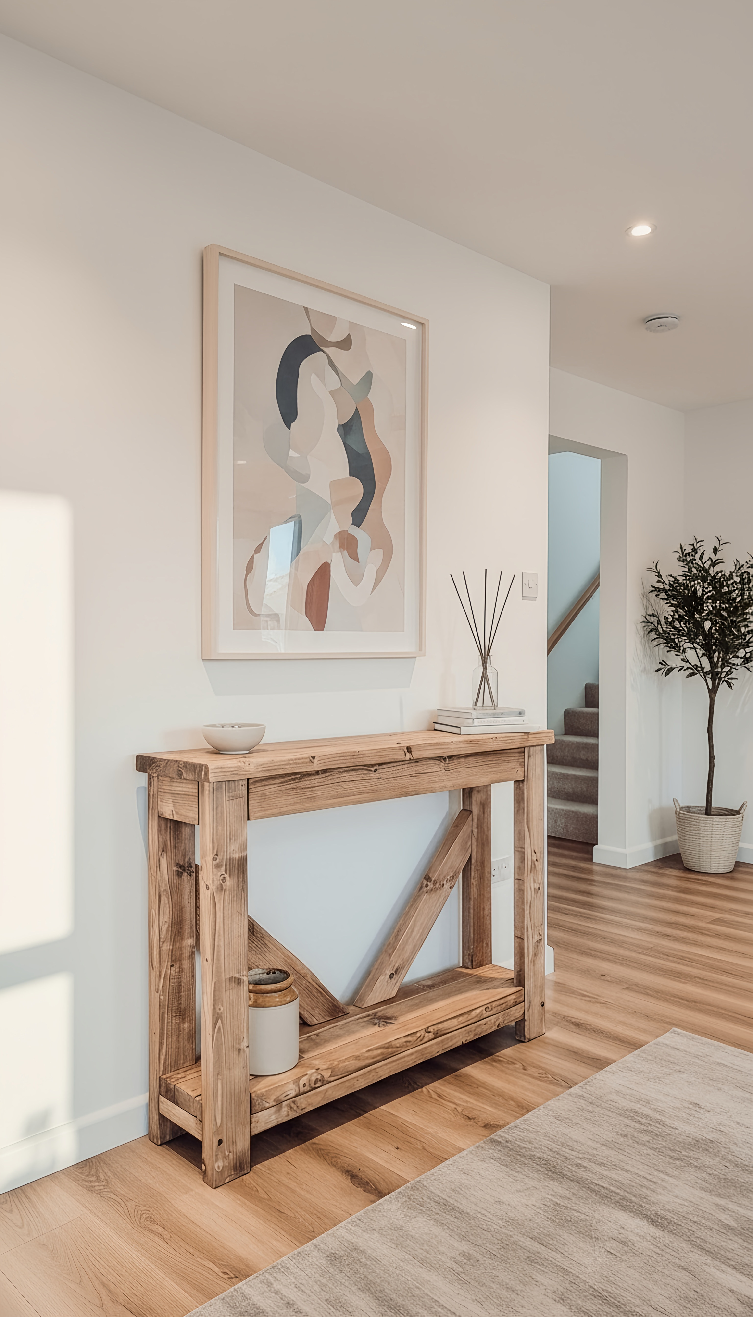 Cera Console Table With V Back - My Store