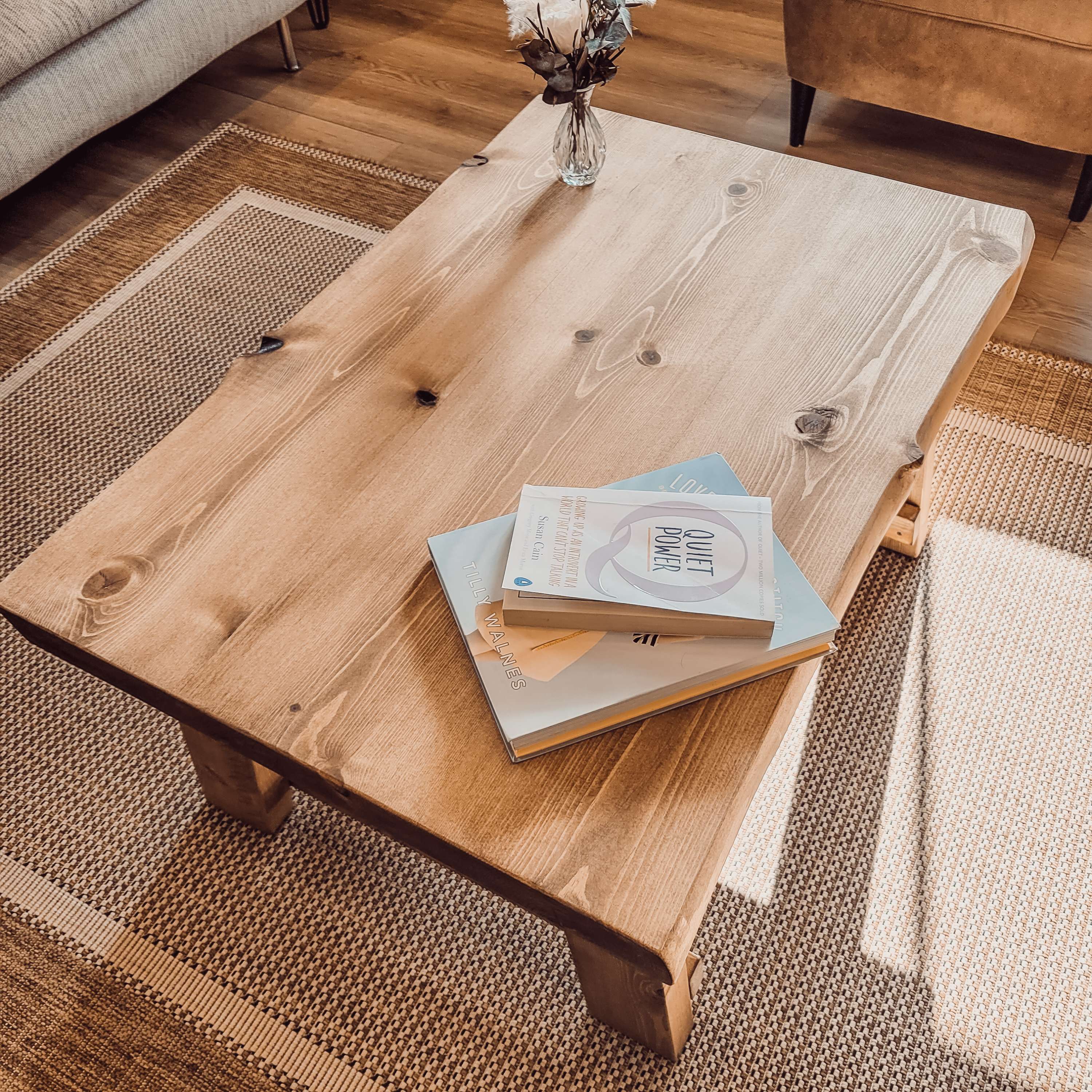 LOTTI Live / Waney Edge Coffee Table With Shelf - My Store